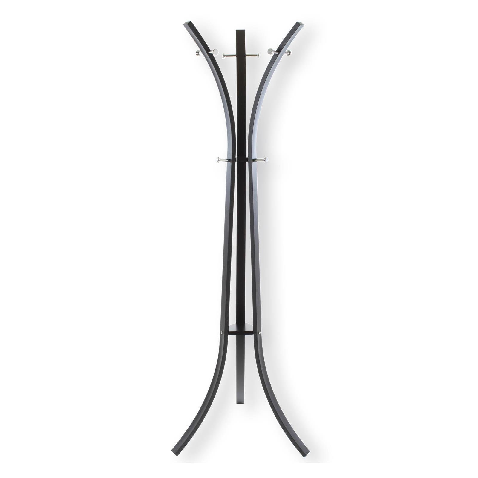 IDIMEX Kleiderständer LUGANO, Garderobenständer Standgarderobe Kleiderständer schwarz weiß 9 Haken D