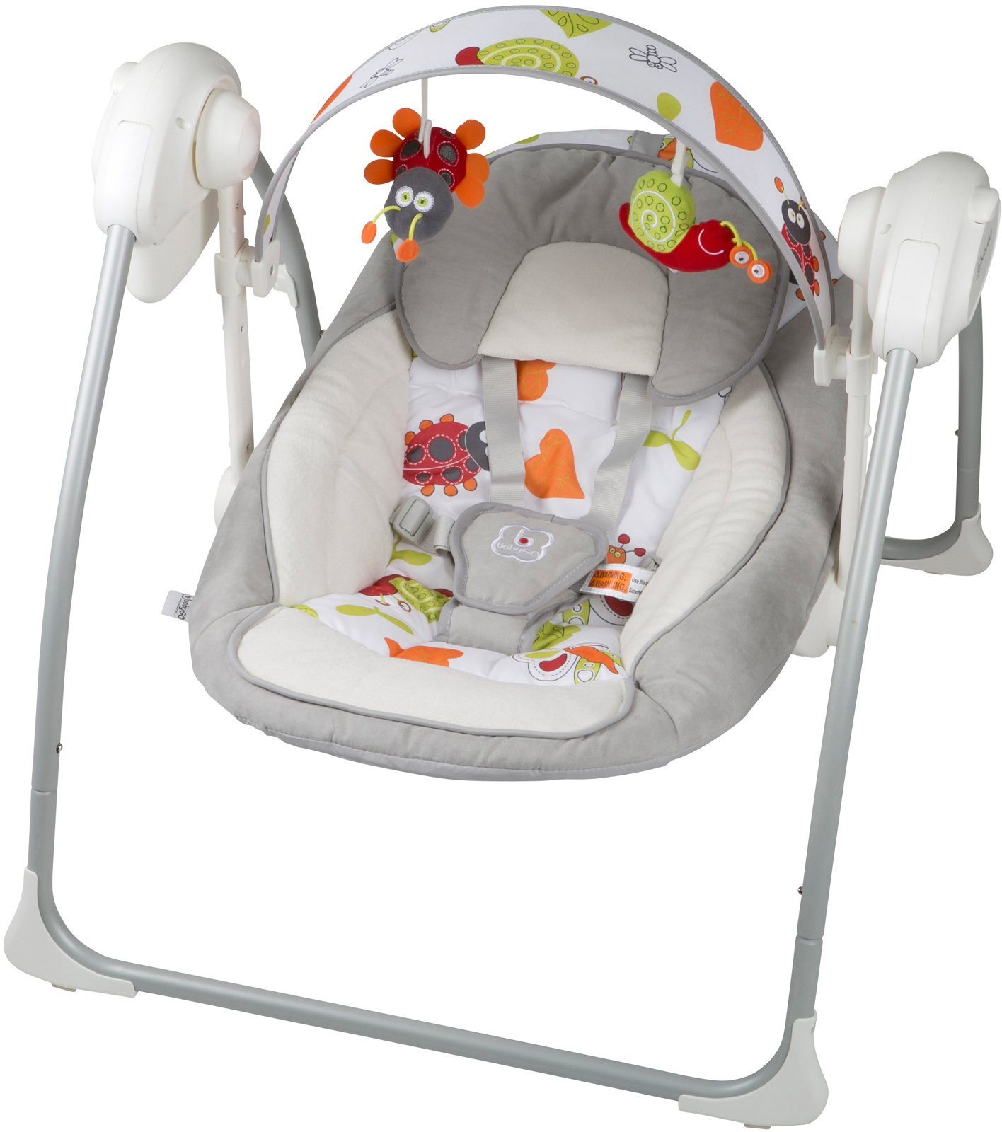 BabyGo Babywippe Dandly, grey, elektrisch, mit Sound