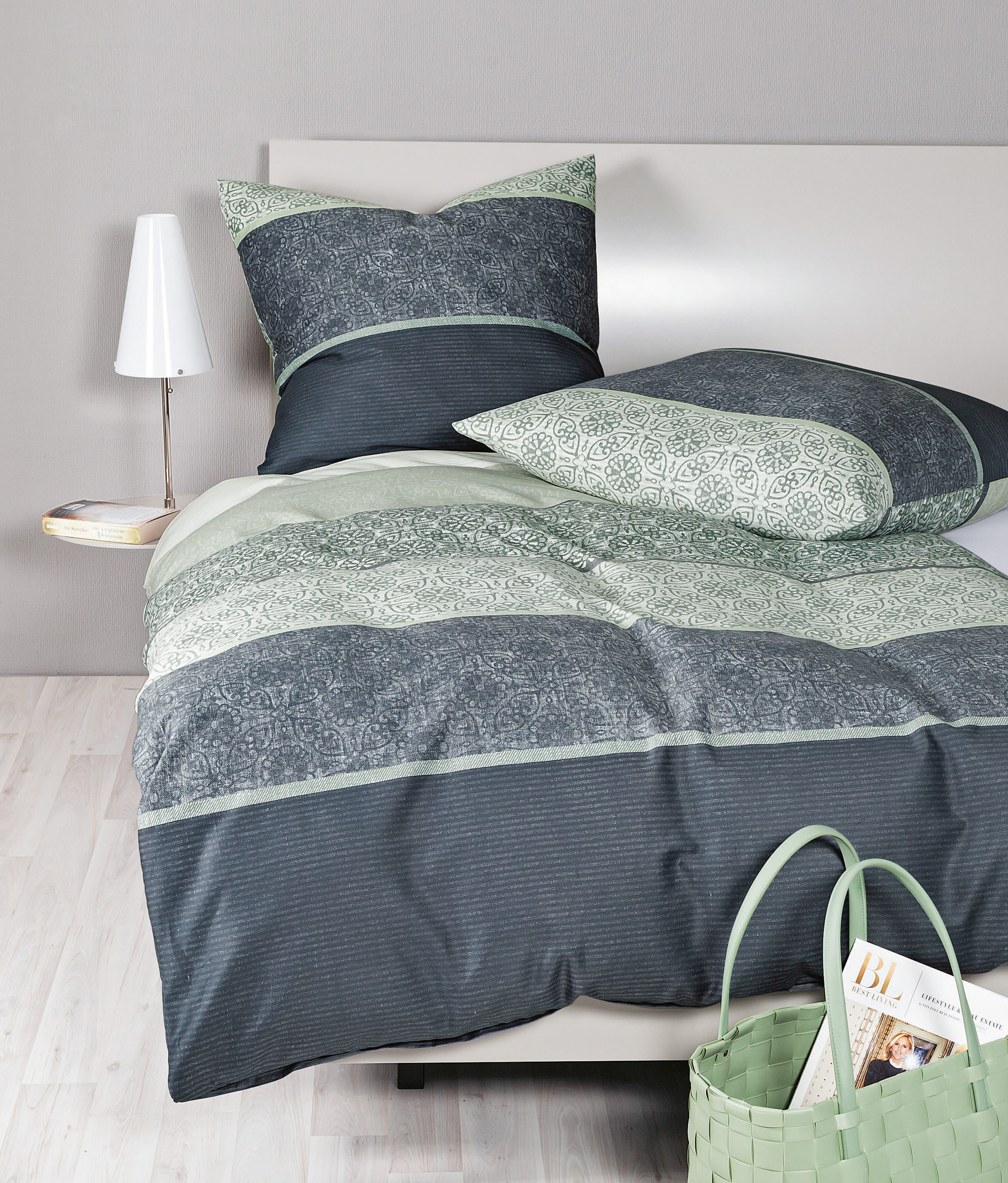 Janine Bettwäsche Warnemünde, Mako-Satin, 2 teilig, günstig online kaufen