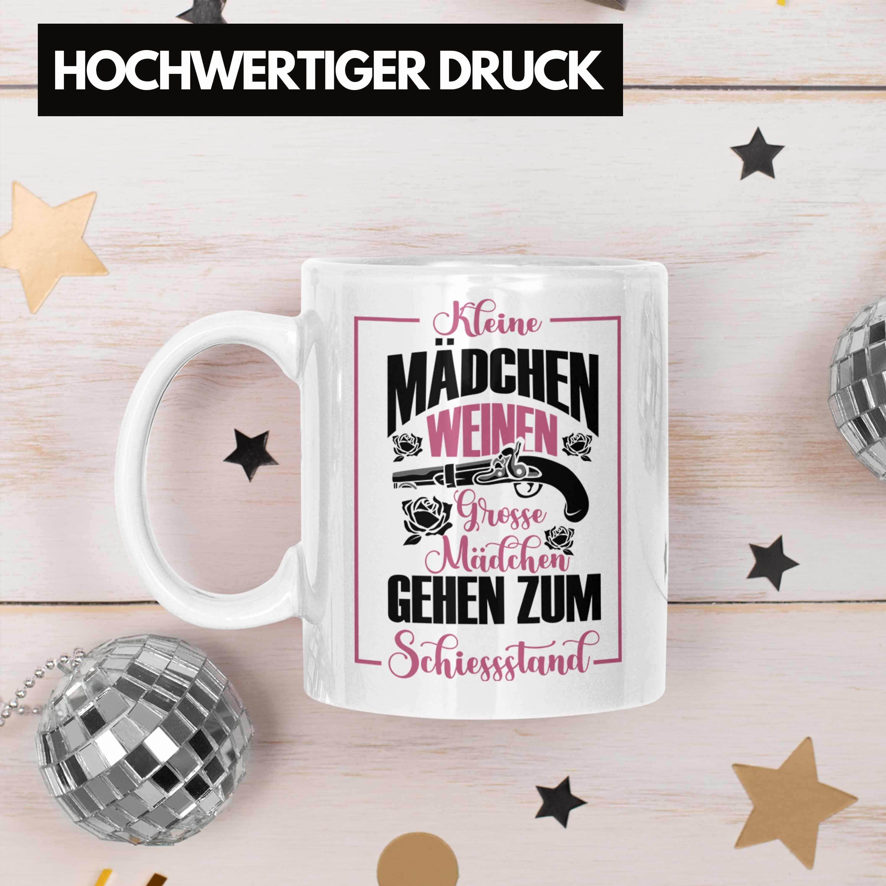 Schützenfest-Fans für schießbegeisterte Mädchen Weiss Tasse Trendation Tasse Mädchen Geschenk