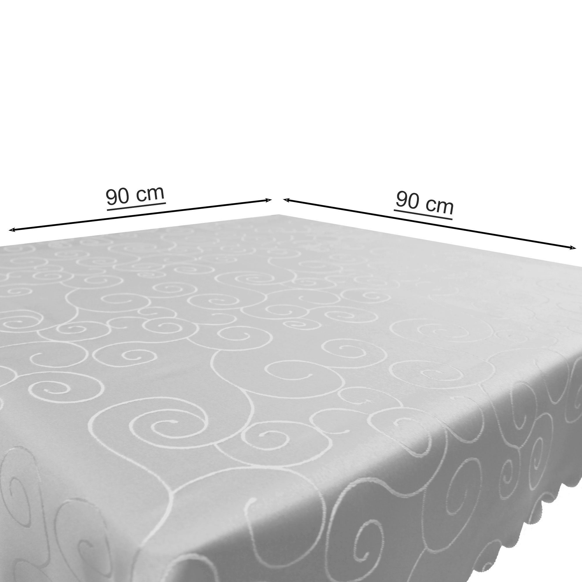 Haus und Deko Tischdecke Tischdecke Damast Ornamente eckig Circle Struktur bügelfrei pflegeleic (1-tlg)