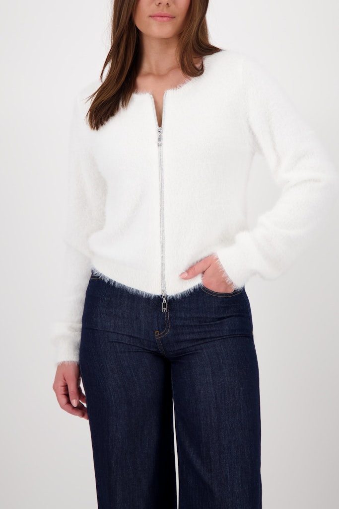 Monari Strickfleecejacke Strickjacke Weiche, hochwertige Baumwollmischung günstig online kaufen