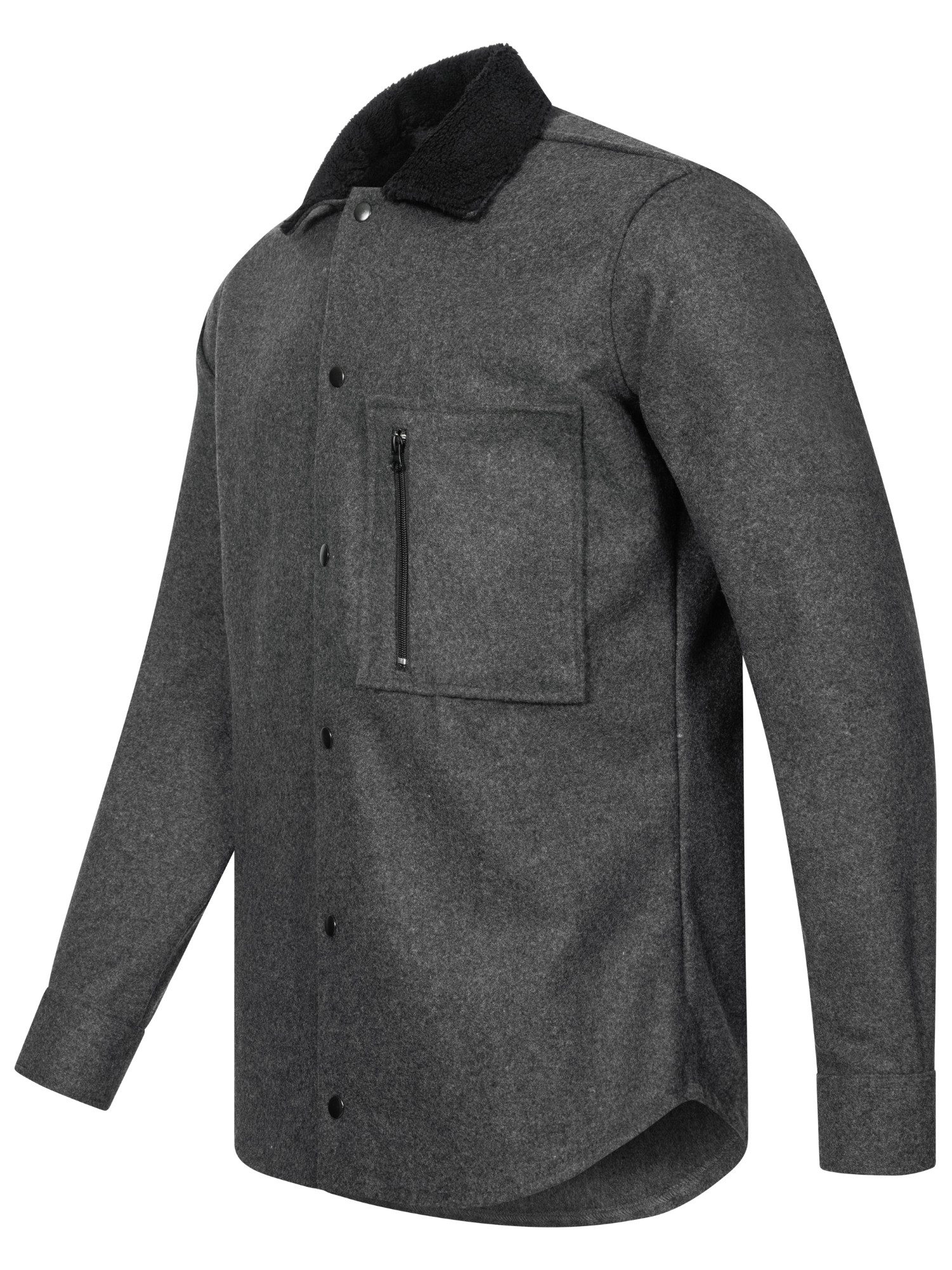 Rock Creek Flanellhemd Herren Hemd mit Teddyfell-Kragen günstig online kaufen