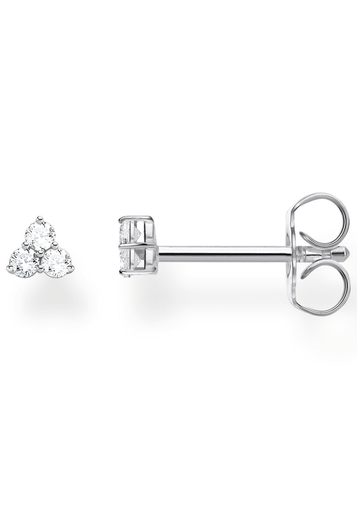 THOMAS SABO Single-Ohrstecker weiße Steine silber, mit Zirkonia (synth)