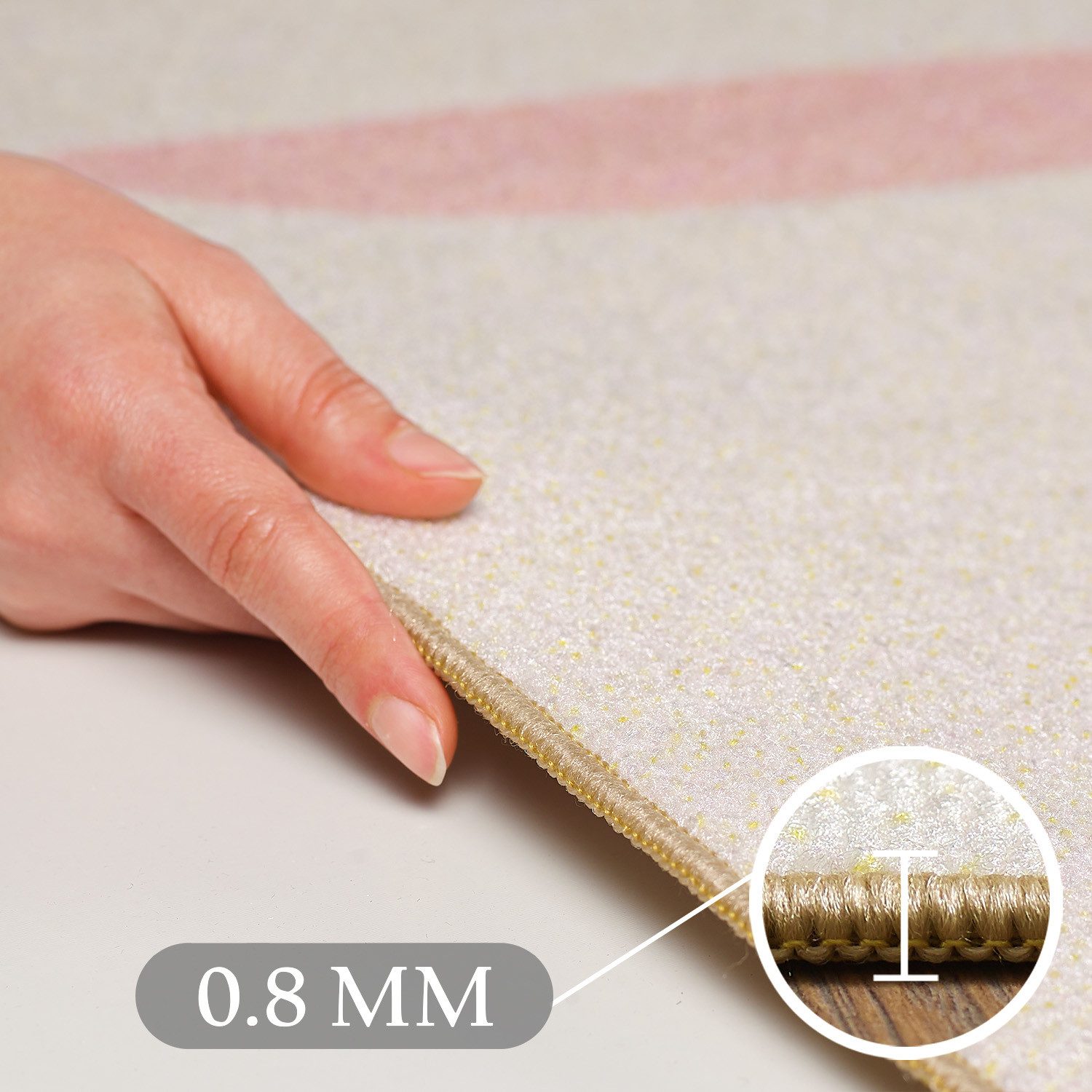 Carpettex Kinderteppich Floral-Sonne, Rechteckig, Höhe: 7 mm, Jungen-Mädchen Babyzimmer Teppich Kinderzimmer