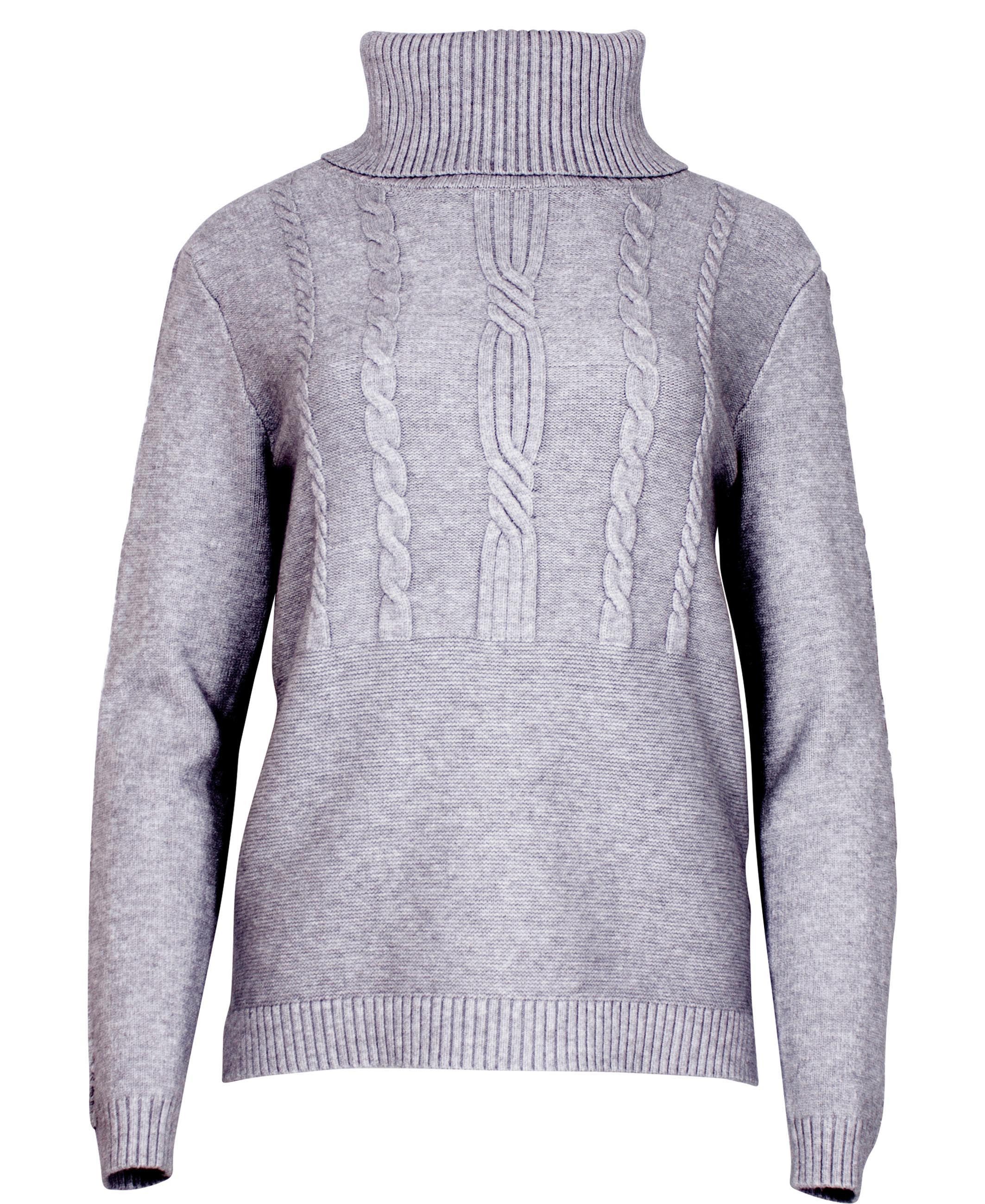 Passioni Rollkragenpullover Strickpullover mit Zopfstrickdetails