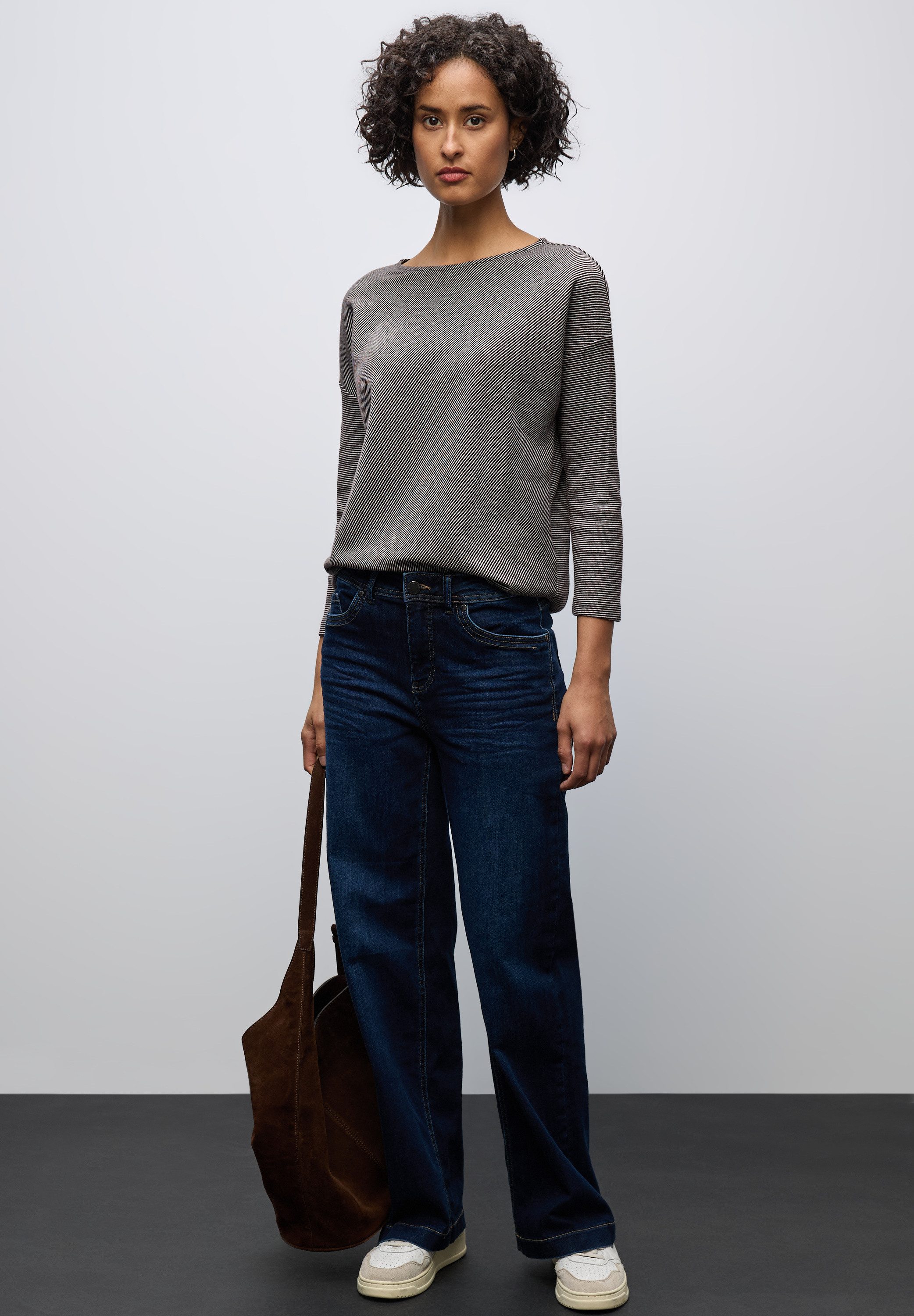 STREET ONE 3/4-Arm-Shirt aus Baumwolle mit Stretchante