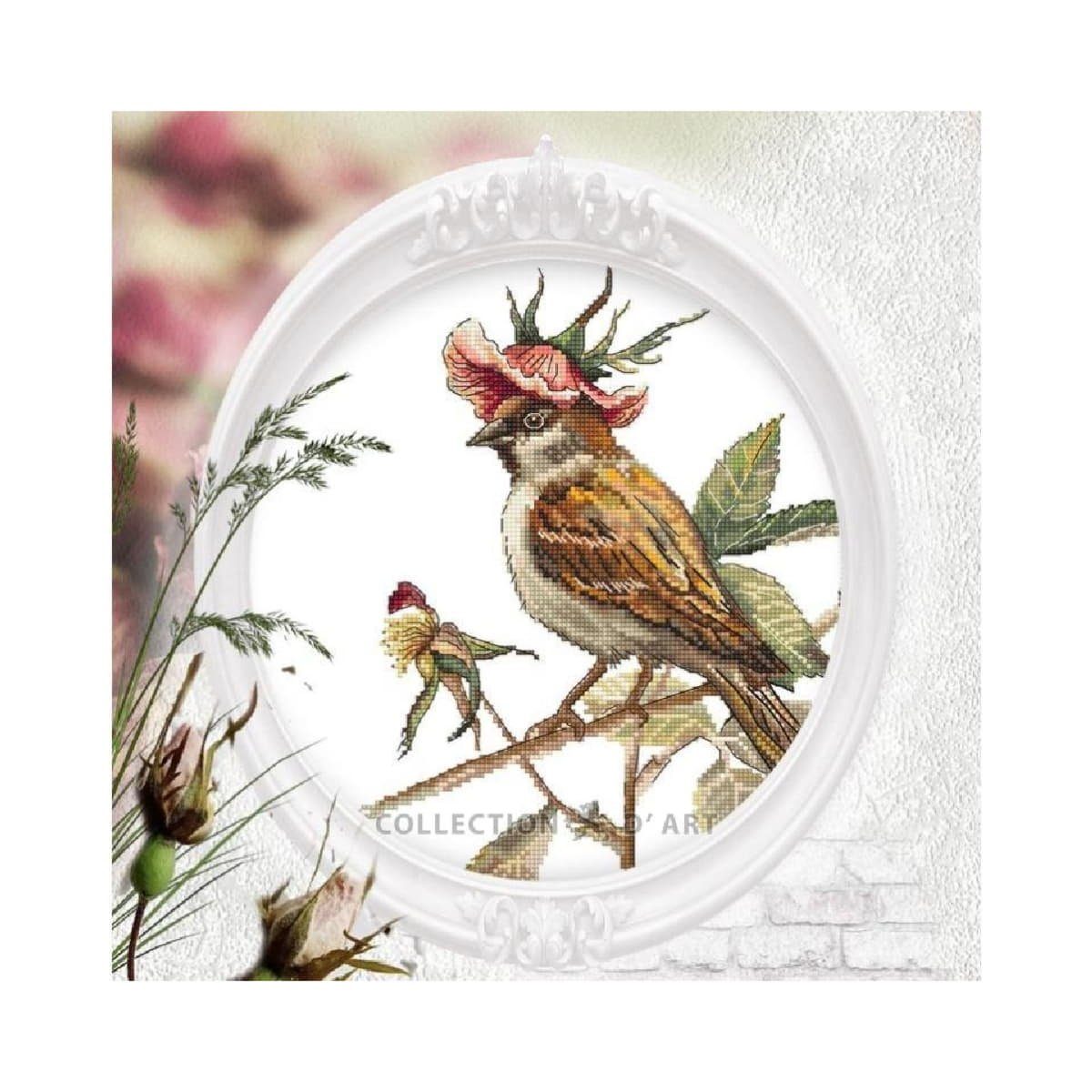 RTO Kreativset RTO Kreuzstich Set "Blumenhut", Zählmuster, 17x21,5cm, (embroidery kit by Marussia)