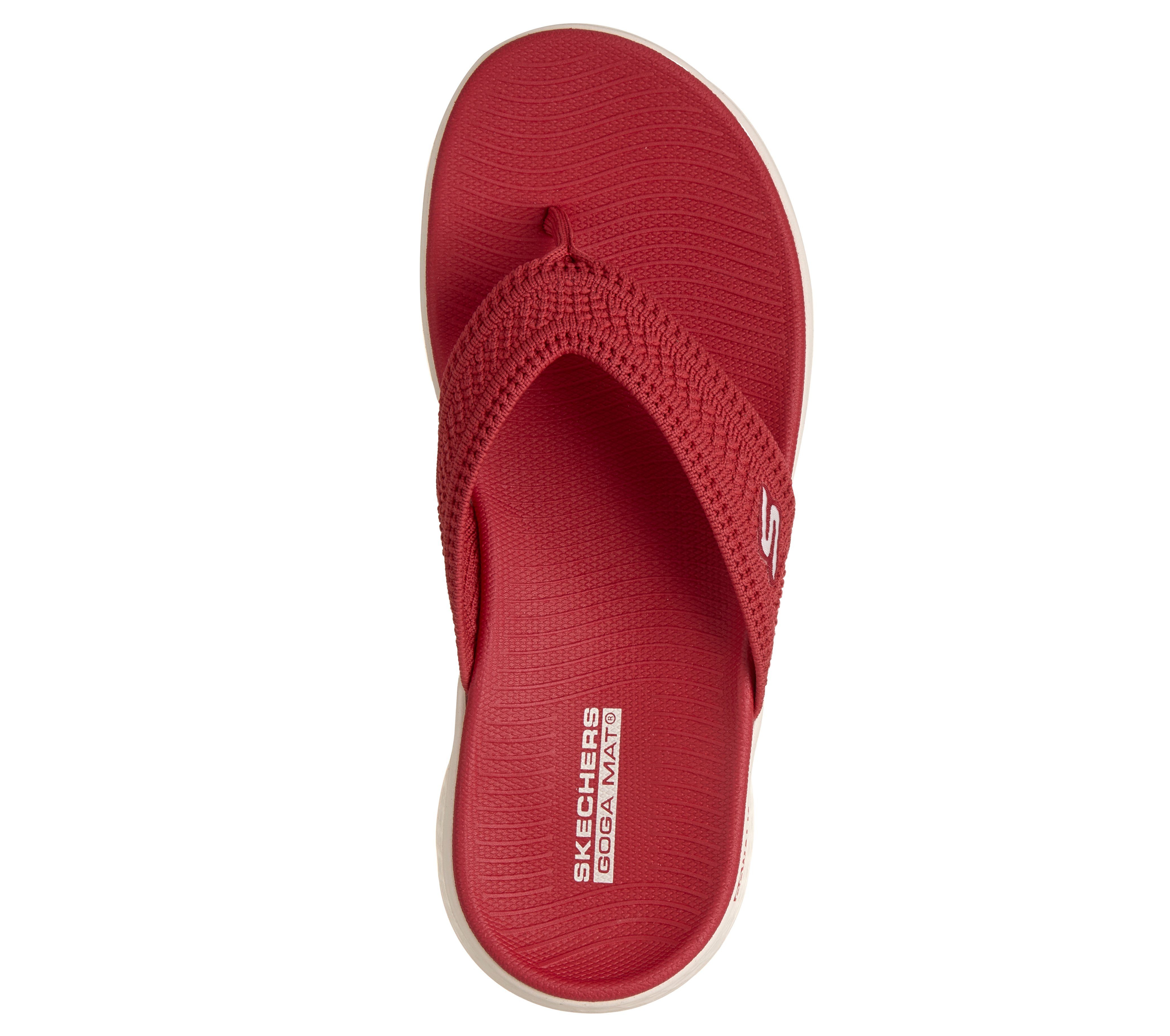 Skechers GO WALK FLEX SANDAL Zehentrenner Badeschuh, Strandschuh, Sommerschuh mit Goga Mat Fußbett