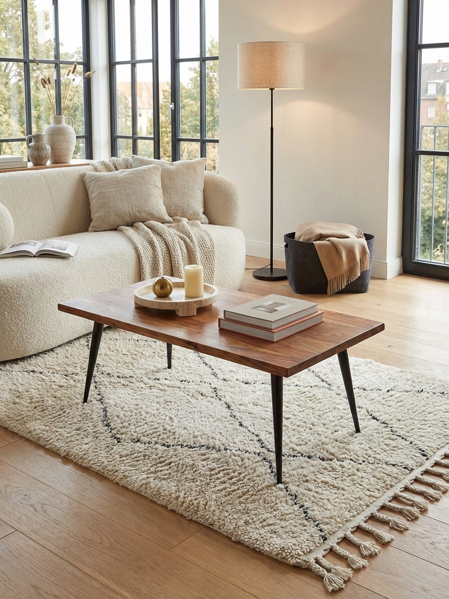 KADIMA DESIGN Couchtisch Couchtisch 110x60x40 cm Massivholz Sofatisch mit Baumkante Holztisch (Großer Tisch Beistelltisch Wohnzimmer …