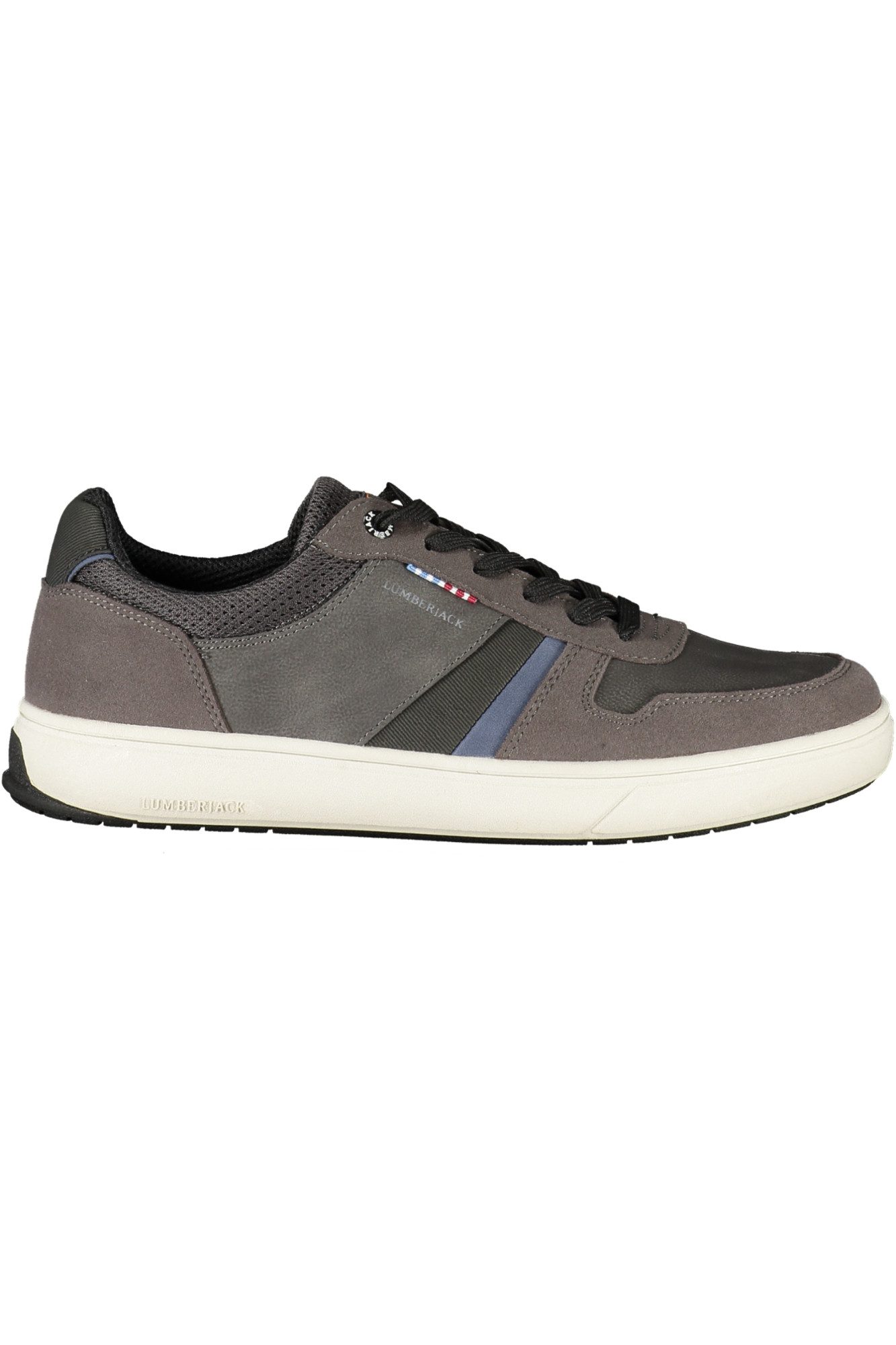 LUMBERJACK Sneaker Grauer Herrensportschuh mit blauen Akzenten und