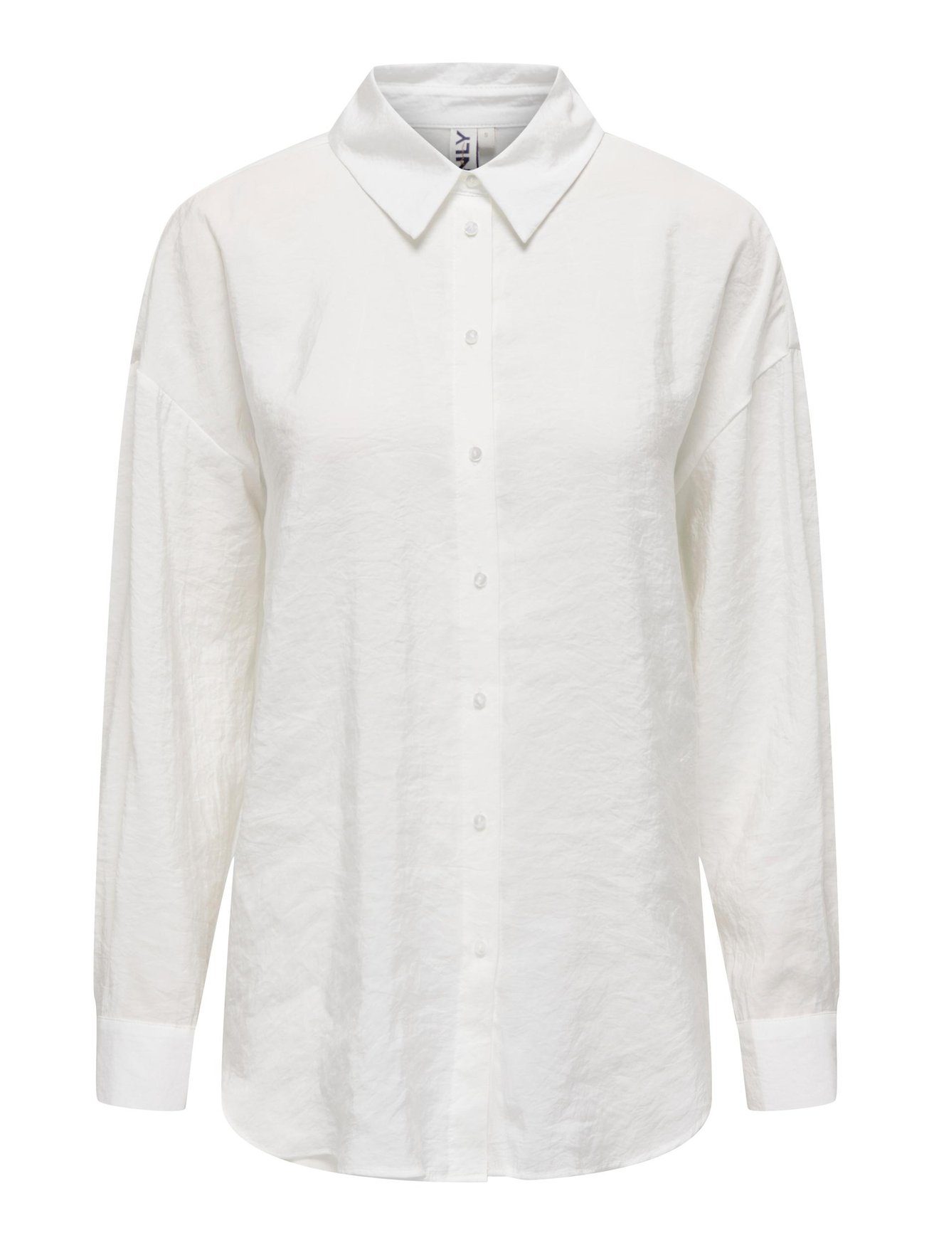 in Langarm ONLY Hemd Bluse Shirt 5635 ONLIRIS Blusenshirt Weiß-3 Oversize Weites