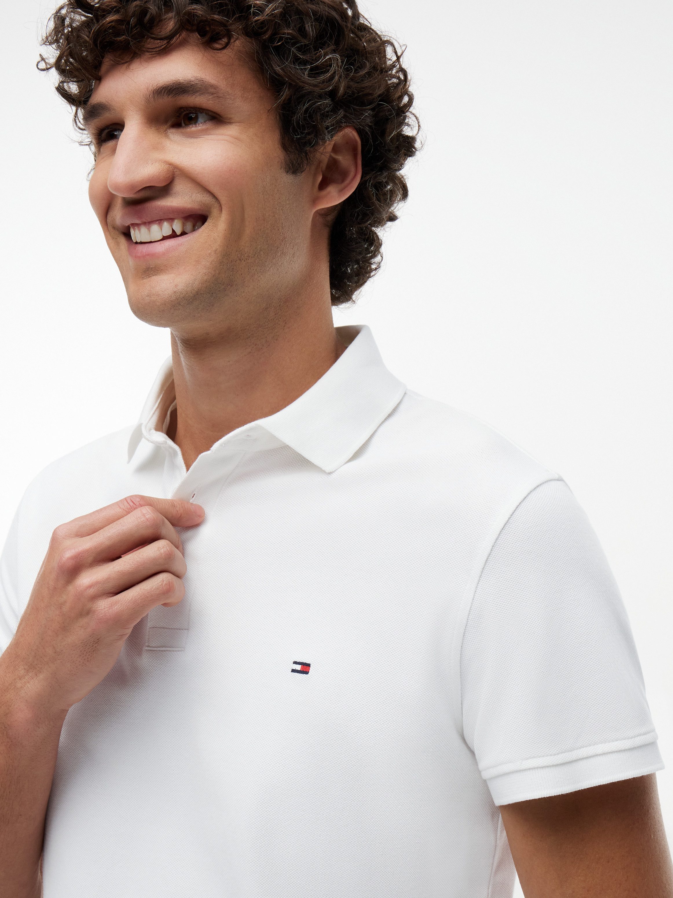 Tommy Hilfiger Poloshirt 1985 SLIM POLO mit Stickerei, Piqué-Qualität, Slim fit