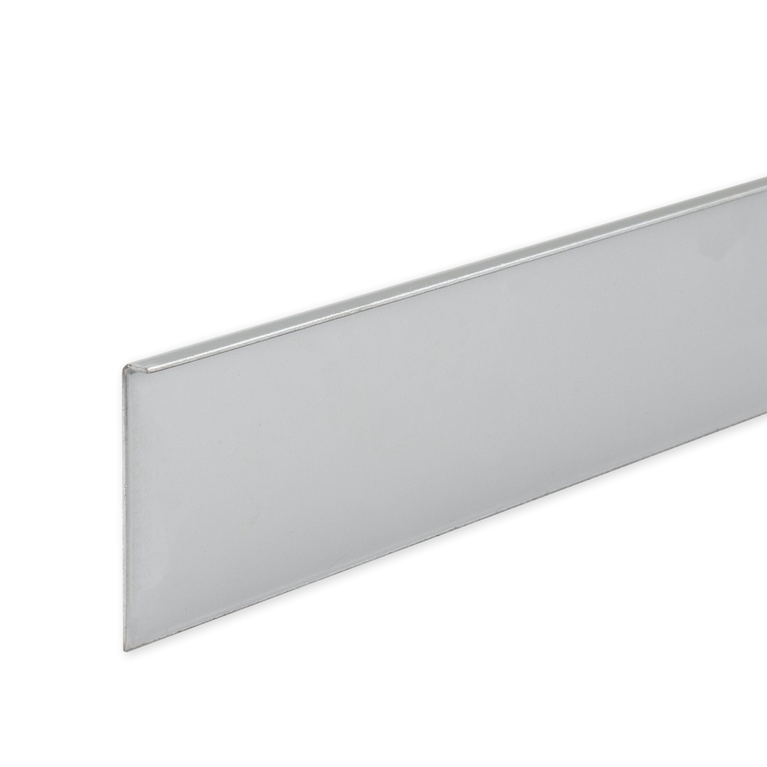 PROVISTON Sockelleiste Aluminium, 40 x 4 x 2500 mm, Silber, Metall Sockelleiste