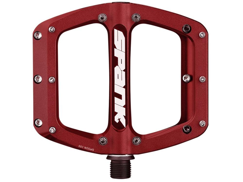 SPANK Plattformpedale Spank Spoon Reboot flat pedal rot L