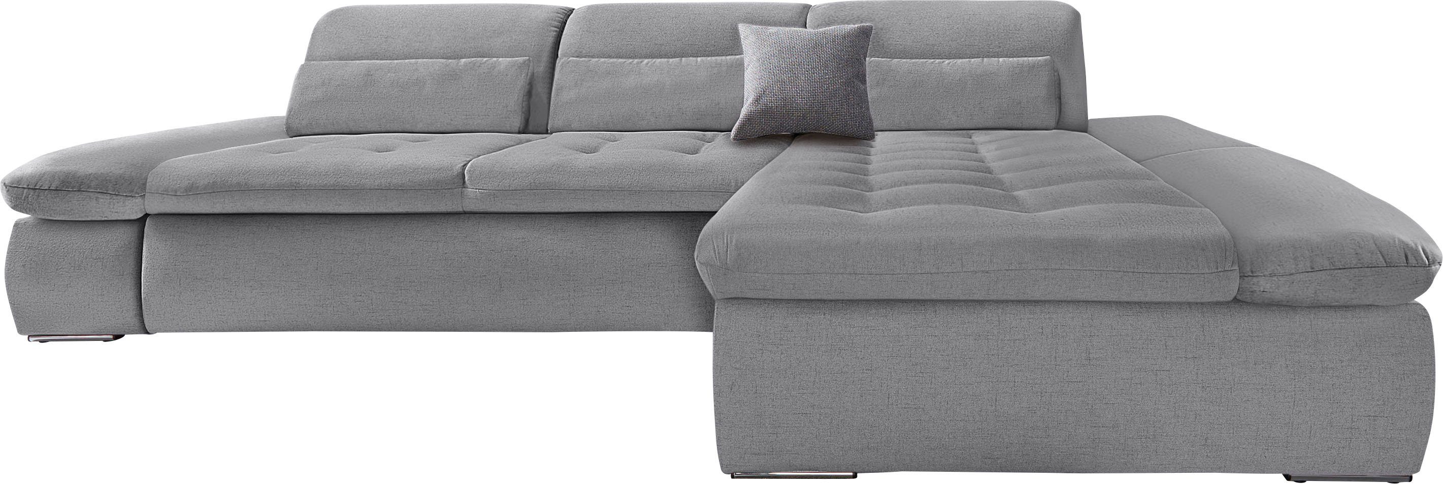 DOMO collection Ecksofa Aldo L-Form, mit Recamiere, wahlweise mit Bettfunktion