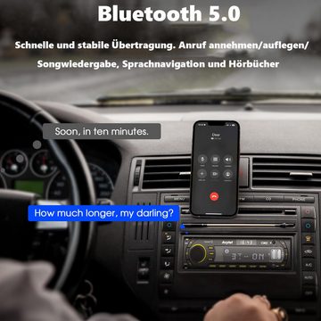 Avylet FM/AM 7 Farben Autoradio mit Bluetooth Freisprecheinrichtung Autoradio (FM/AM radio, Equalizer, Spotify, 7 Farben Buntes Licht, Autoradio 1 Din mit 2 USB/AUX/SD Karte/MP3-Player)