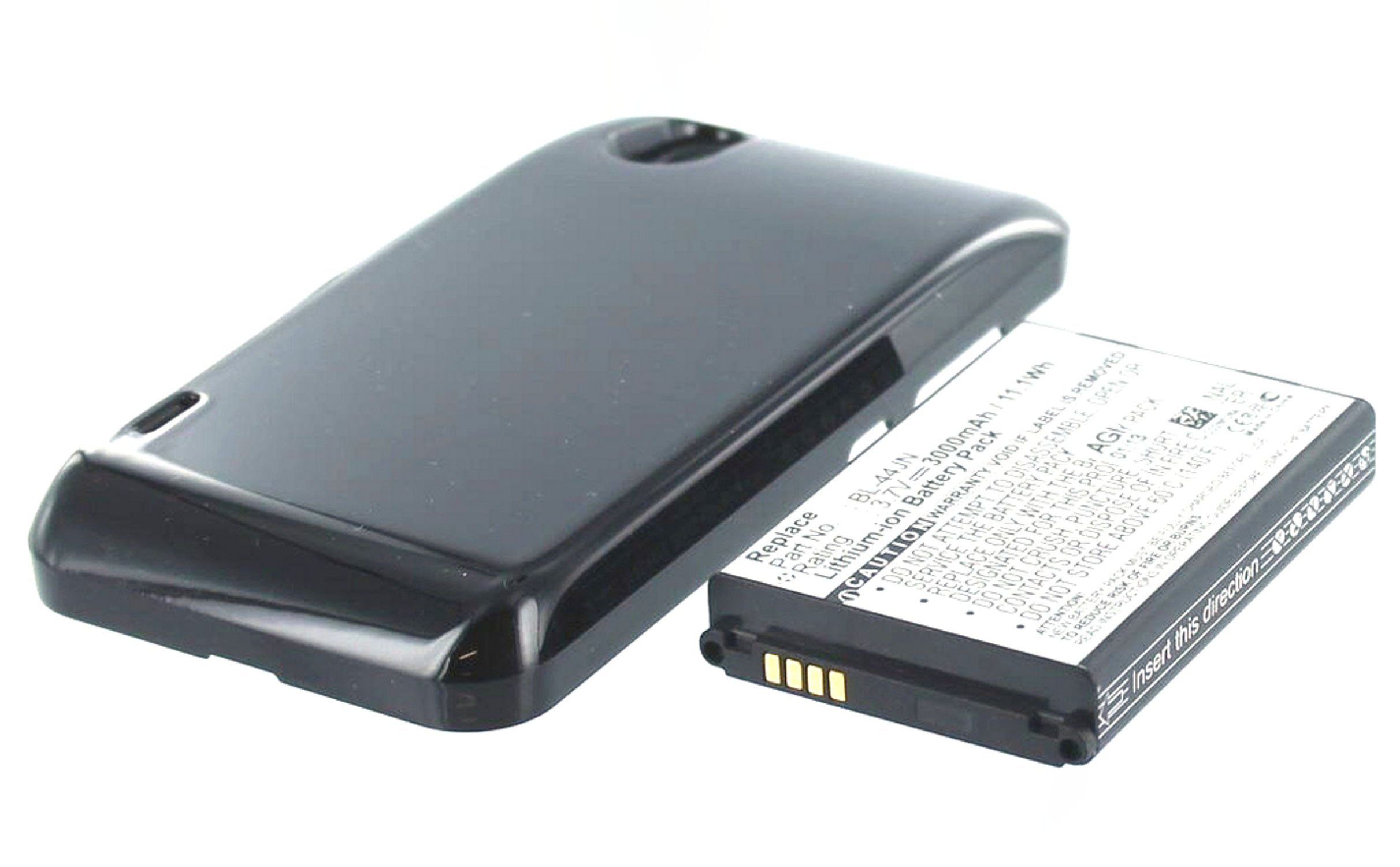 MobiloTec Akku kompatibel mit LG Electronics E400 Optimus L3 Akku Akku 3000 mAh (1 St)