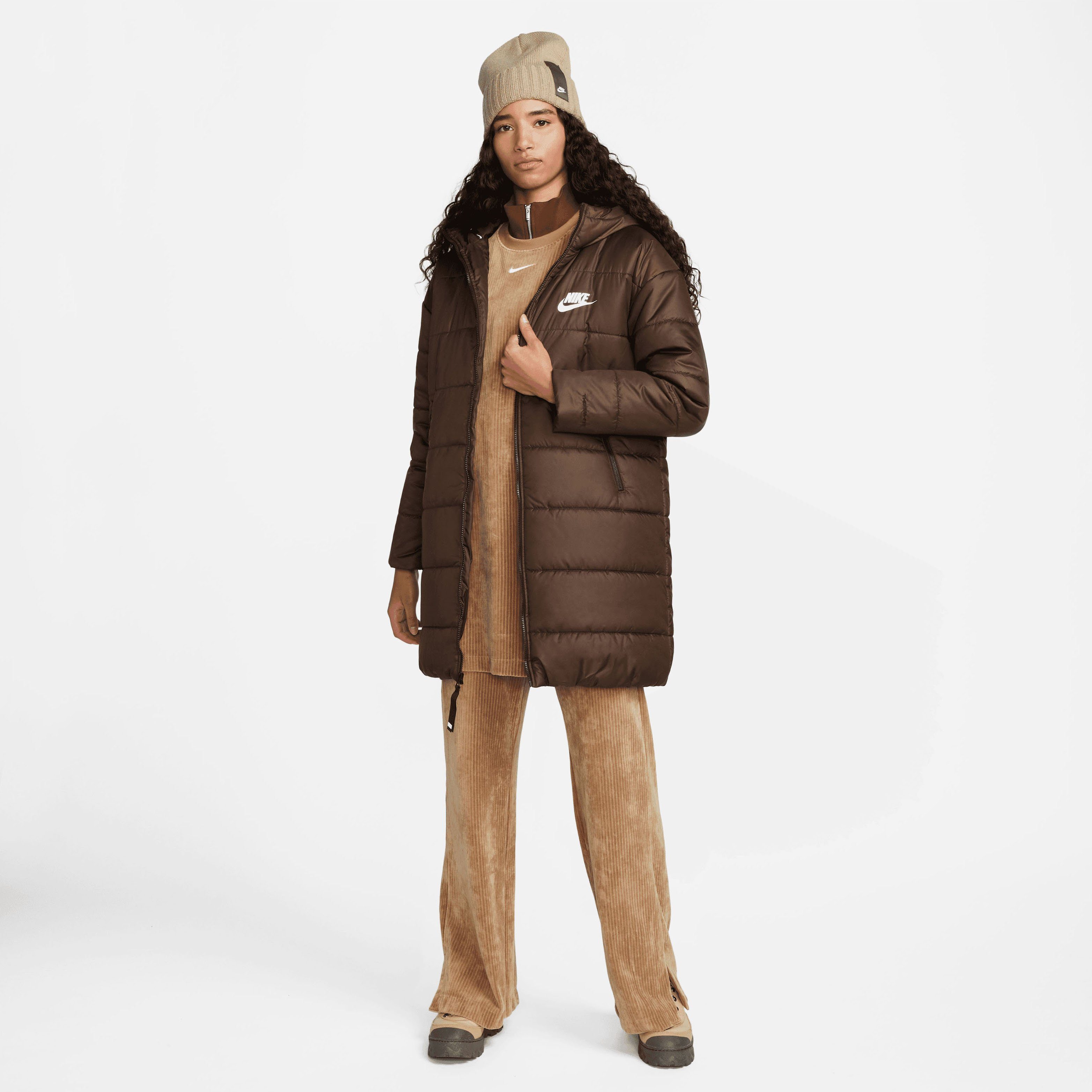 Nike Sportswear Steppmantel Therma-FIT Parka Hooded Women's BAROQUE Repel BROWN/BLACK/WHITE