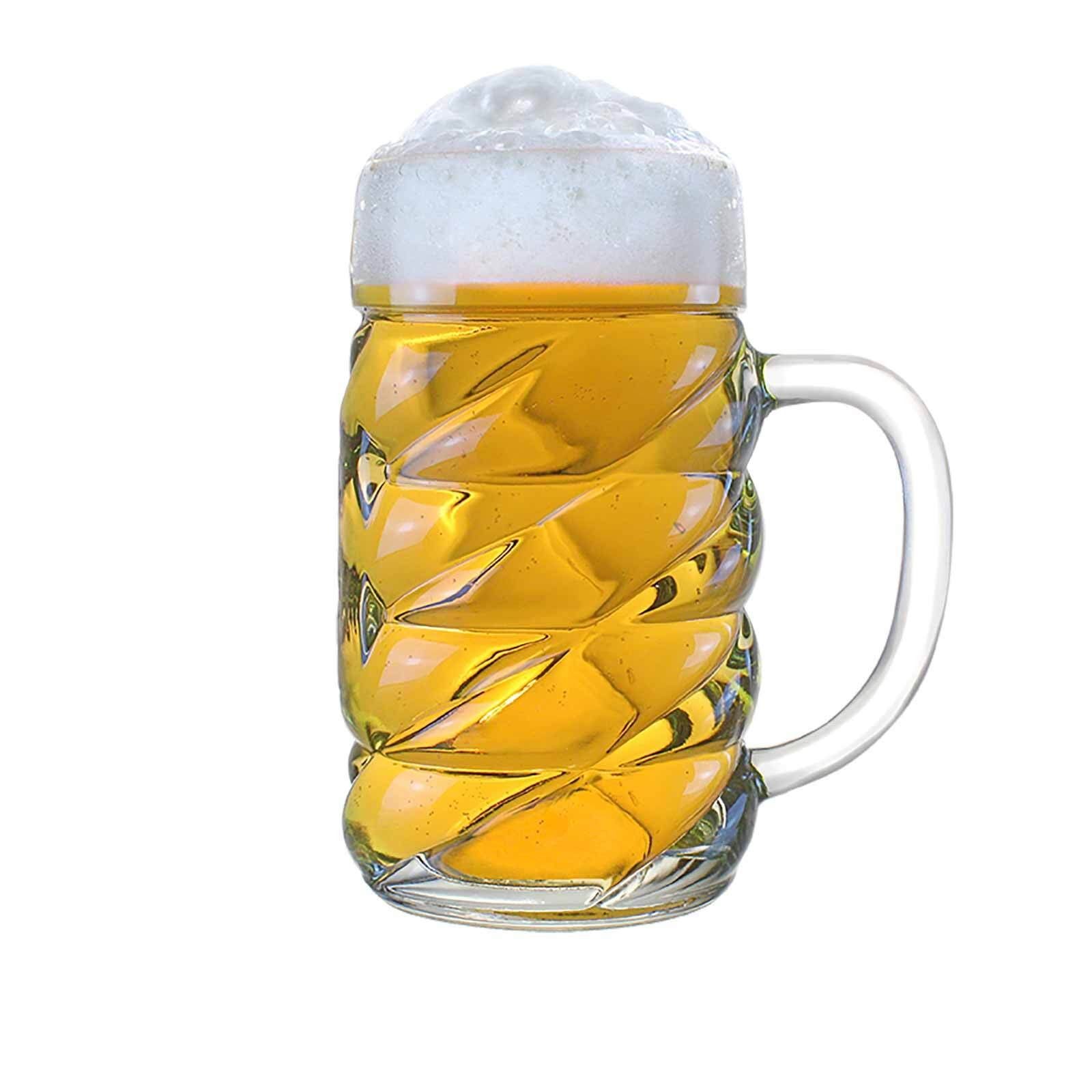 Stölzle Bierkrug Diamond Bierkrüge 4er Set, 4-tlg., Glas