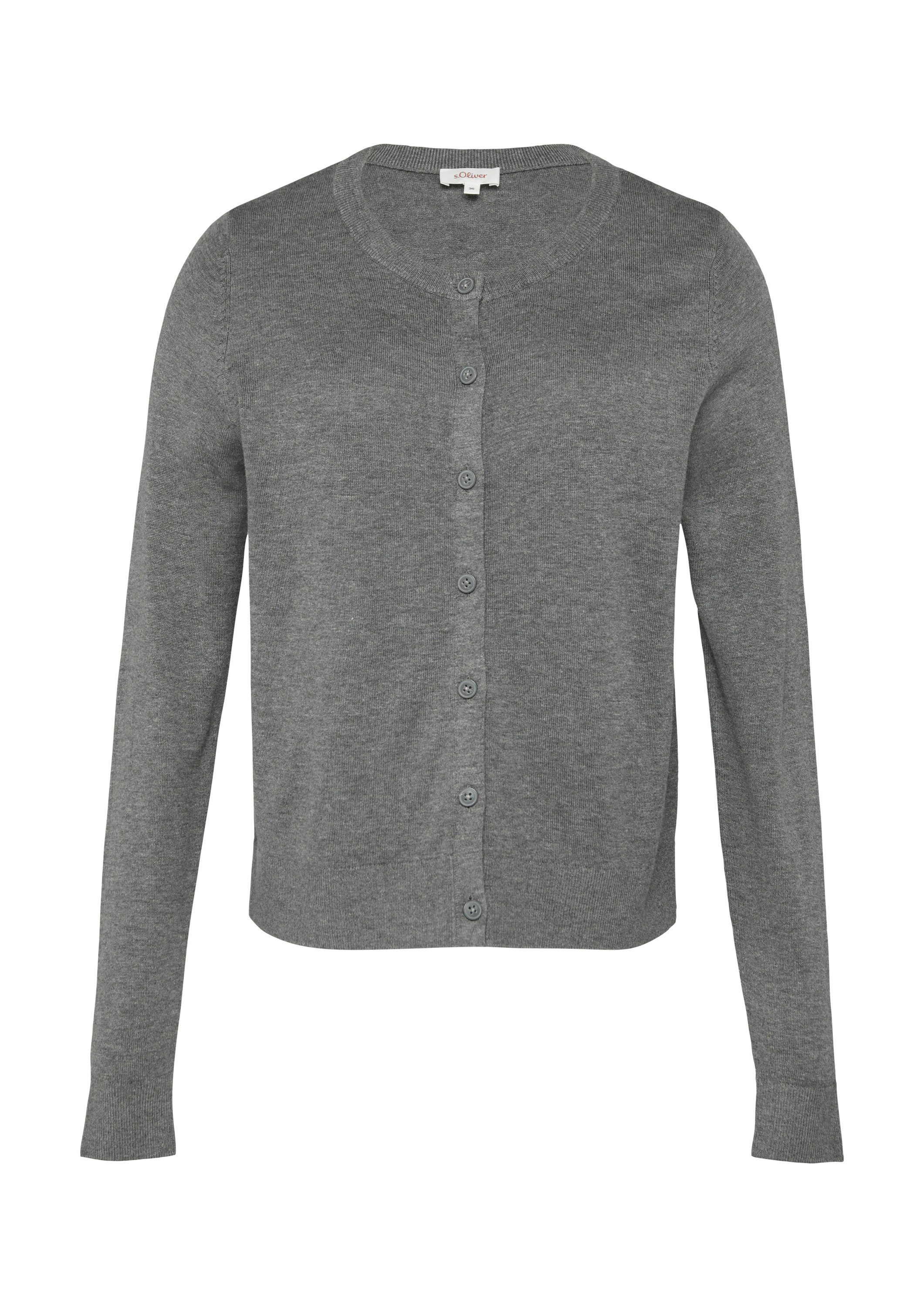 s.Oliver Cardigan Strickjacke Rundhals-Strickjacke mit Knopfleiste günstig online kaufen