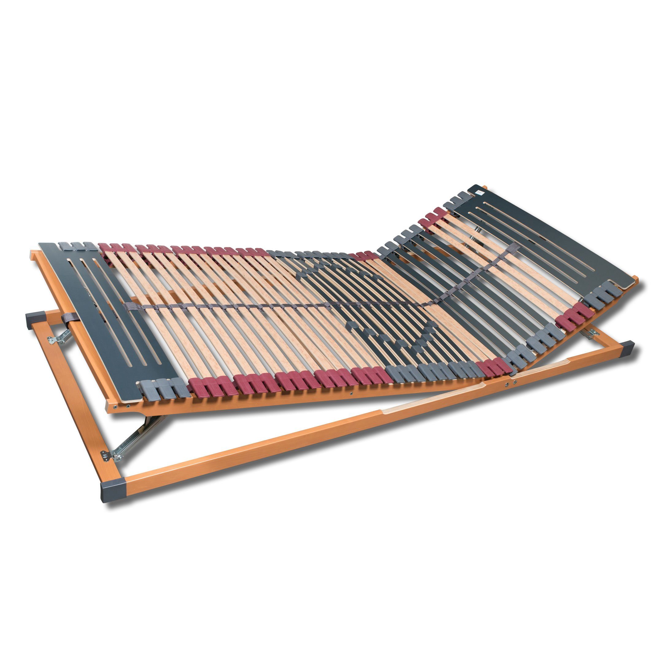 Lattenrost Rhodos, FMP Matratzenmanufaktur, Kopfteil manuell verstellbar, Fußteil manuell verstellbar, 7 Zonen Lattenrost mit Härteverstellung, 44 Federholzleisten