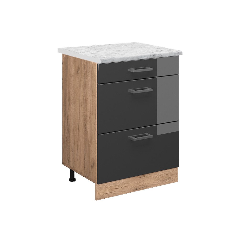 Vicco Unterschrank R-Line, Anthrazit Hochglanz/Goldkraft Eiche, günstig online kaufen
