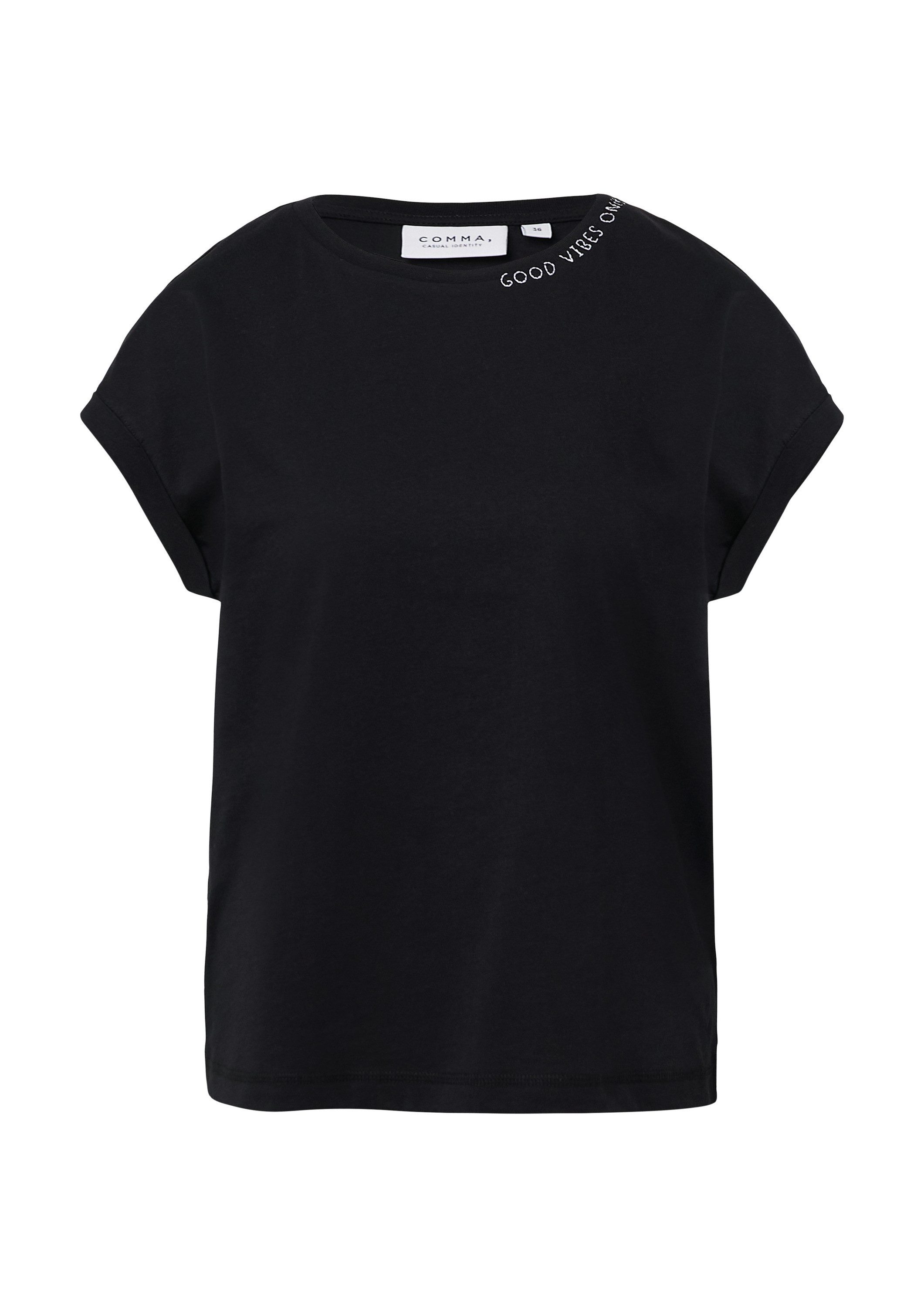 comma Kurzarmshirt T-Shirt (1-tlg) günstig online kaufen