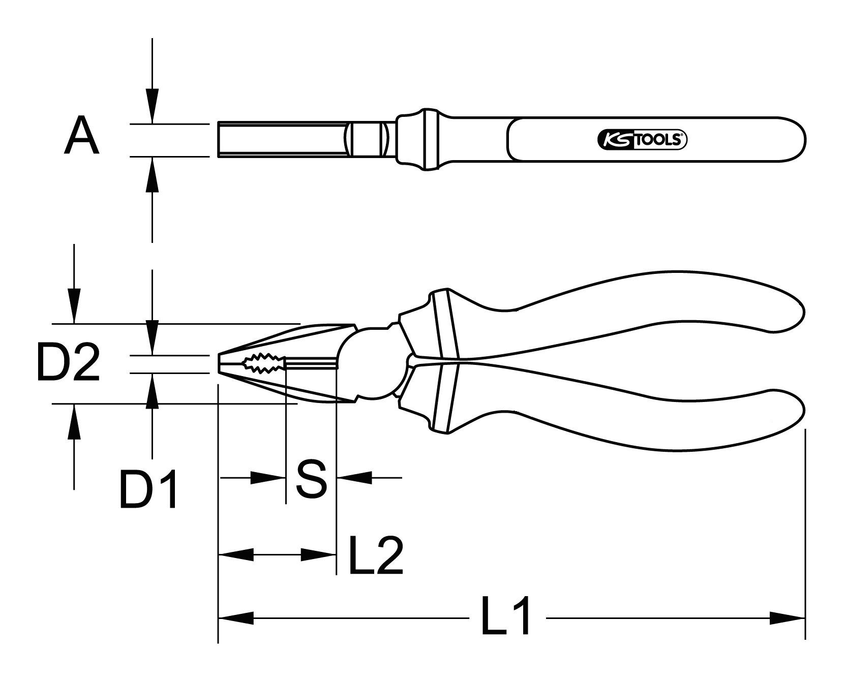 Thumbnail - KS Tools Kombizange SlimPOWER, Kombinationszange, 160 mm