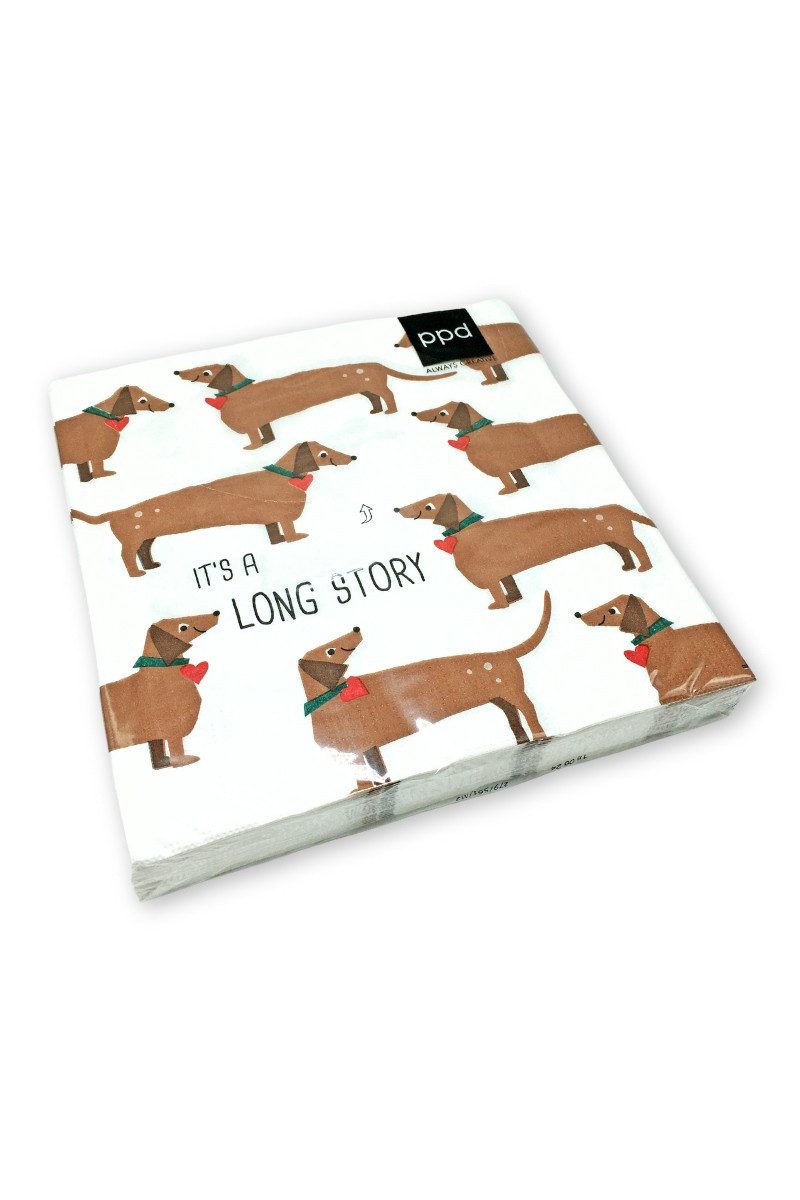 ppd PAPERPRODUCTS DESIGN GmbH Stoffserviette Servietten - LONG STORY - weiß/braun