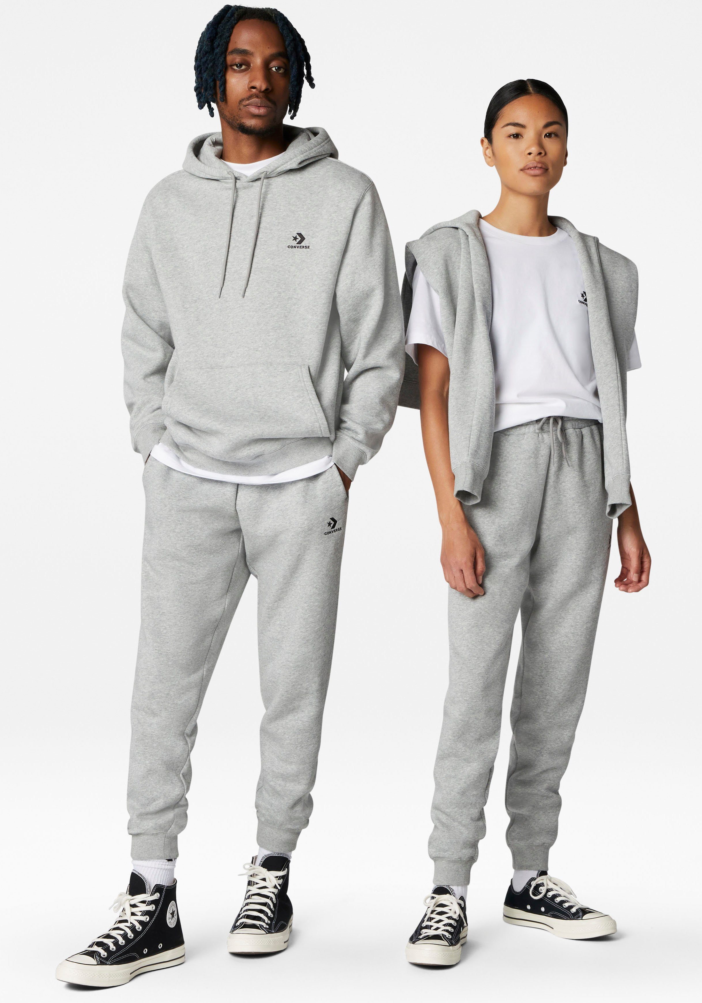 Converse Jogginghose GO-TO EMBROIDERED STAR CHEVRON BRUSHED BACK FLEECE SWE günstig online kaufen