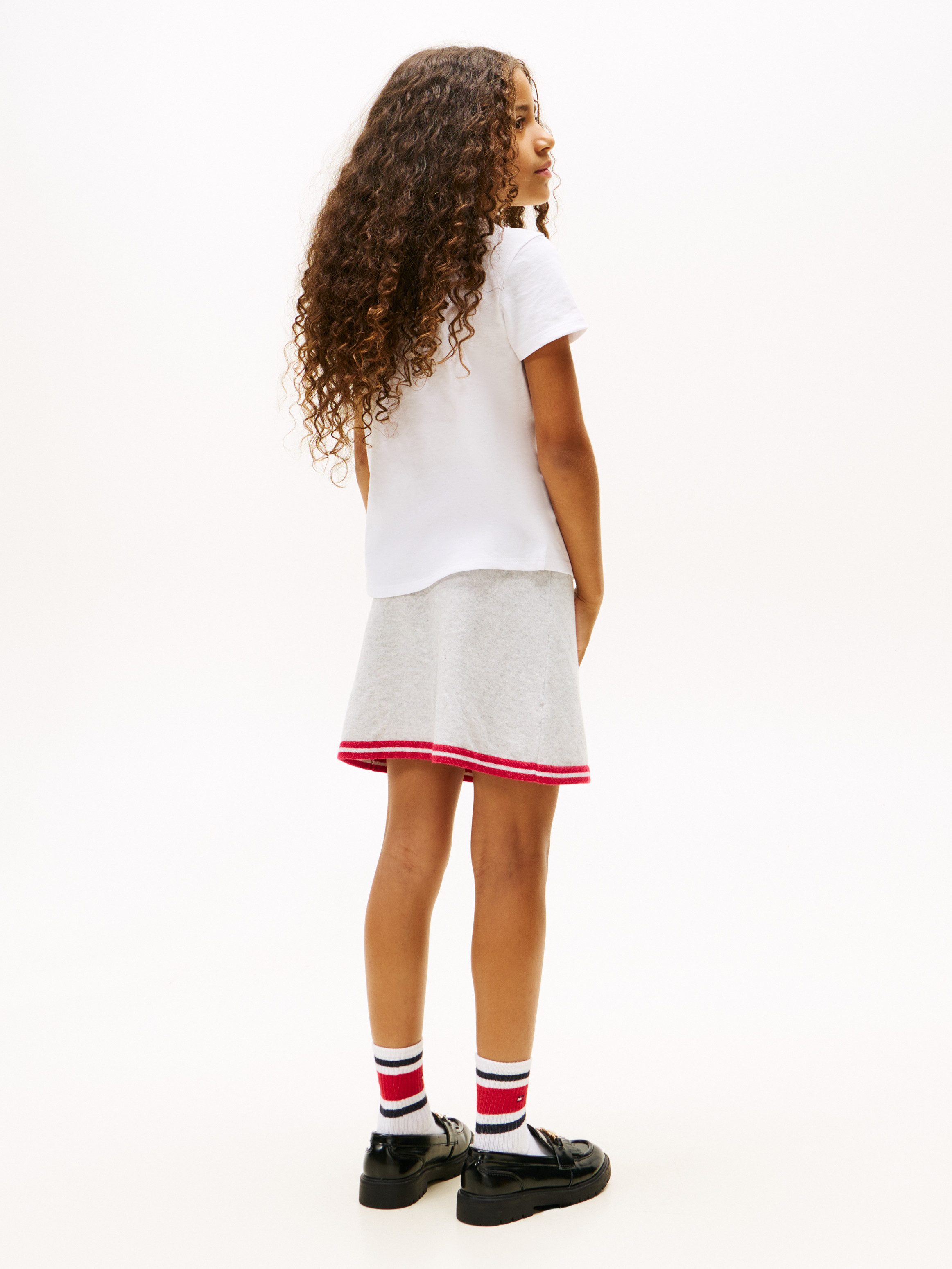 Tommy Hilfiger T-Shirt TOMMY GRAPHIC FLOCK TEE S/S Kinder bis 16 Jahre, Druck