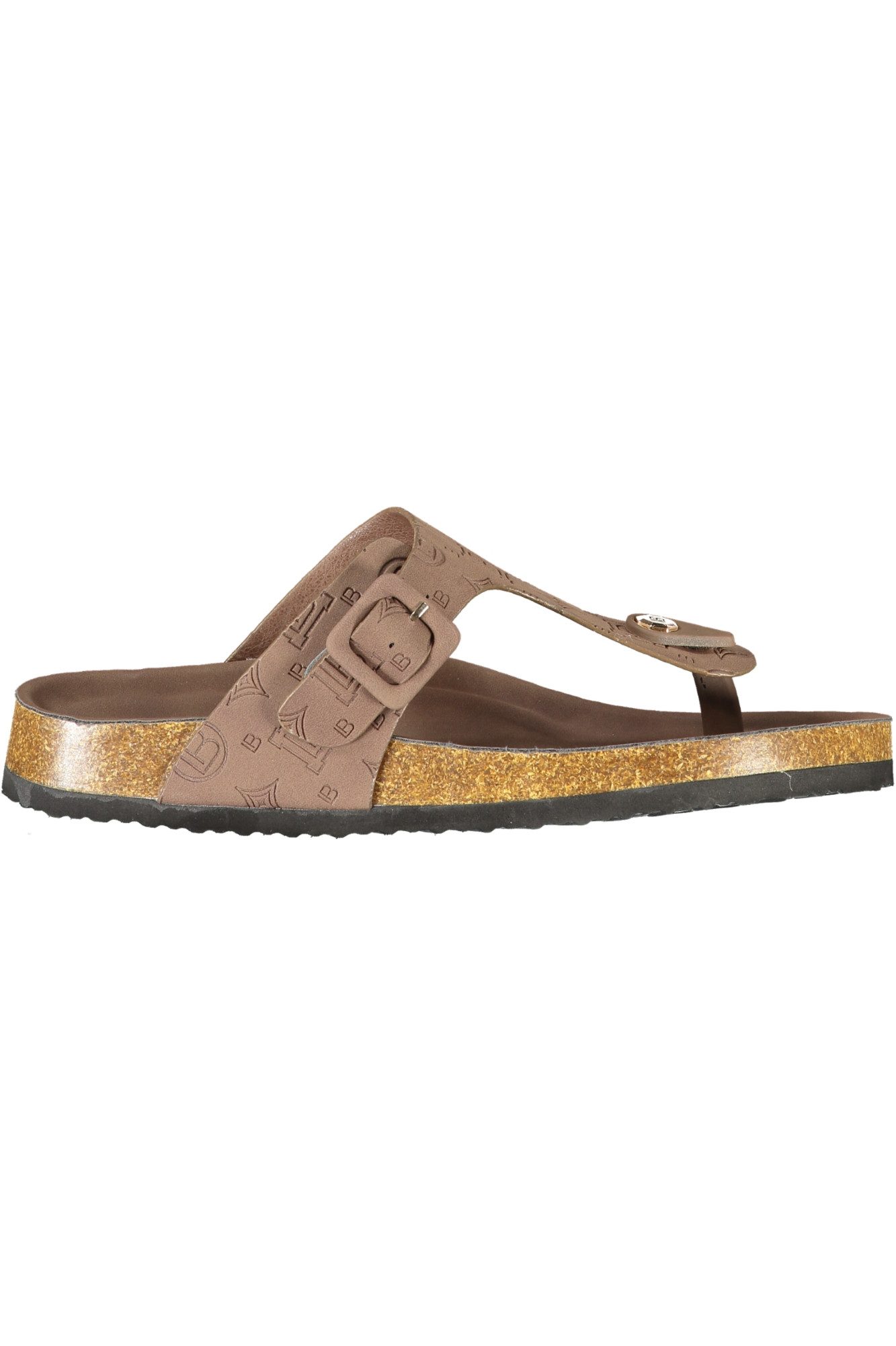 Laura Biagiotti Badeschuh Damen-Pantoffel Braun mit Kontrast-Details und