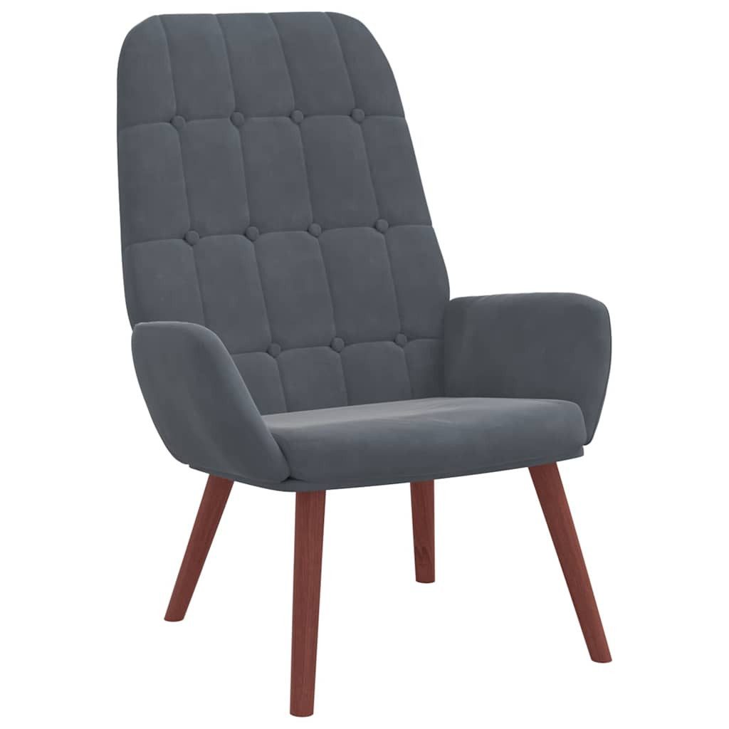 vidaXL Sessel Relaxsessel Dunkelgrau Samt (1-St) günstig online kaufen