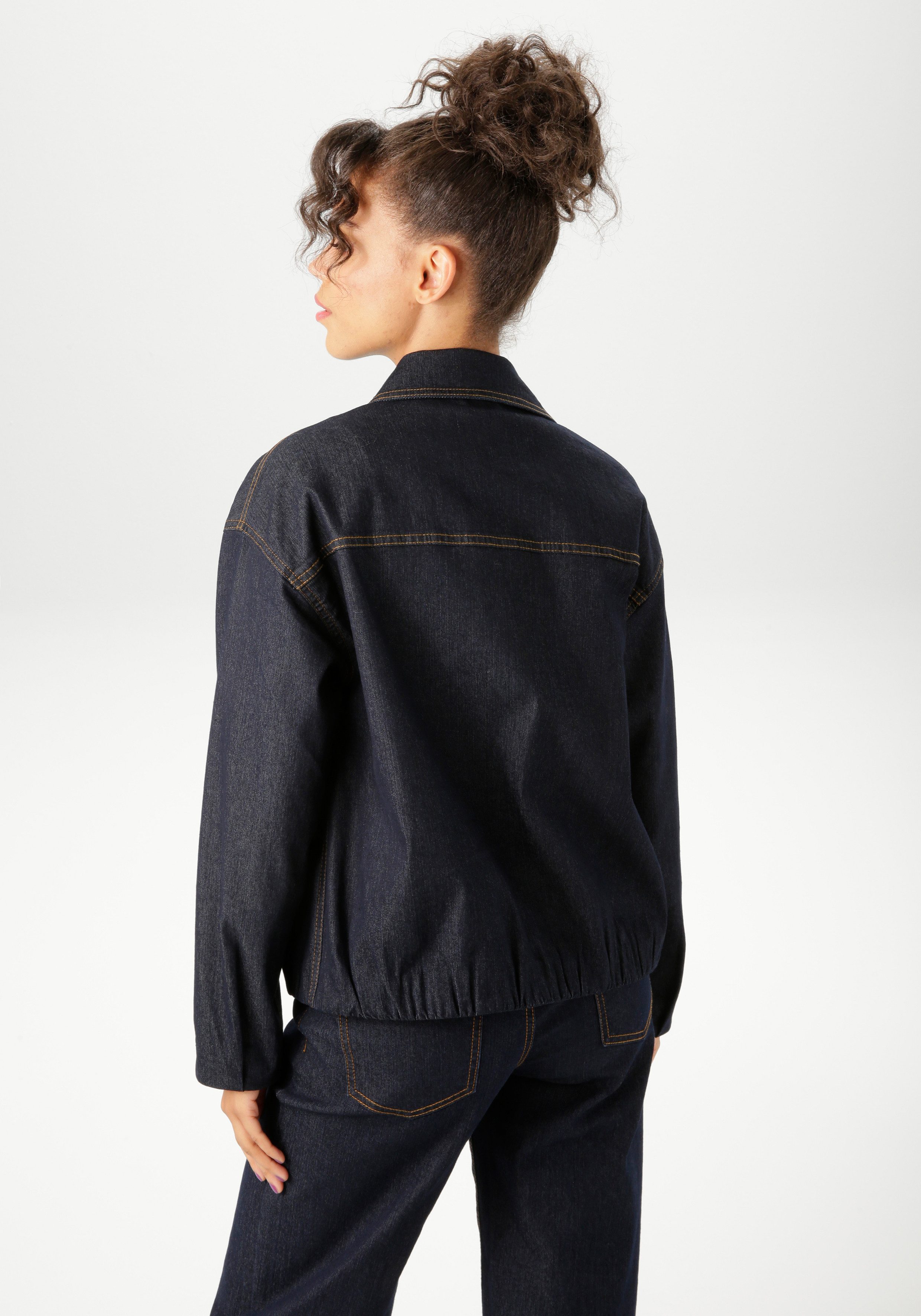 Aniston CASUAL Jeansjacke mit verdeckten Druckknöpfen günstig online kaufen