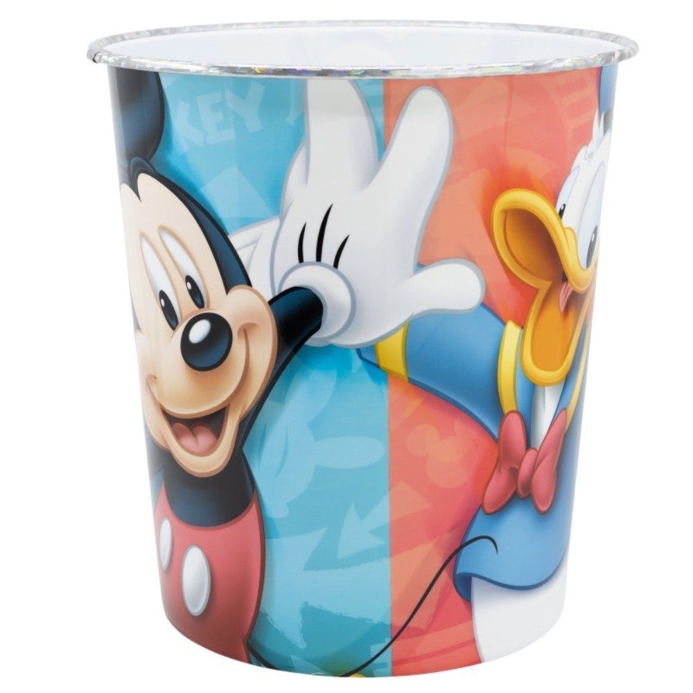 Tinisu Papierkorb Disney Micky Maus Tisch-Mülleimer Papierkorb - 10 Liter Donald & Goofy