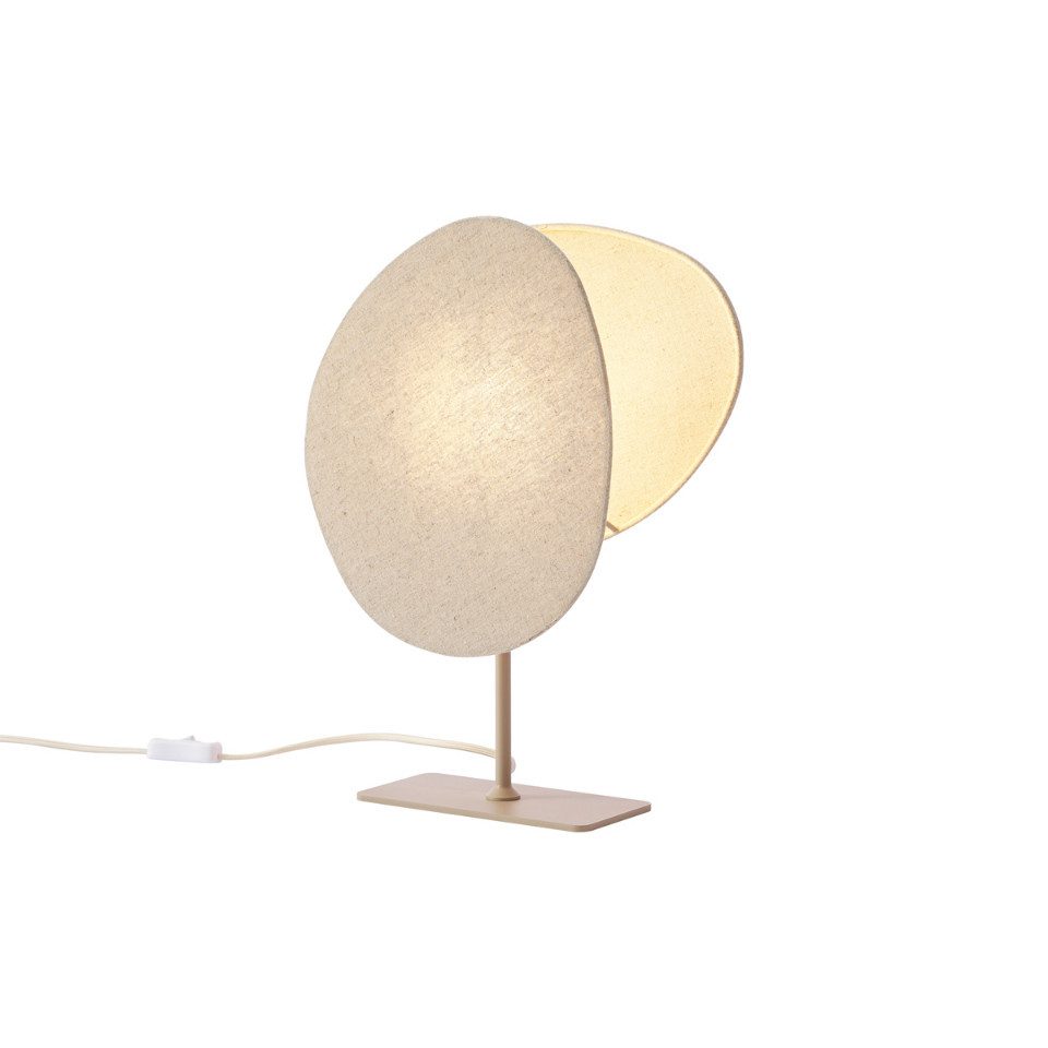 Qazqa Tischleuchte Organica, ohne Leuchtmittel, E27, Beige, Japandi, Leinen günstig online kaufen