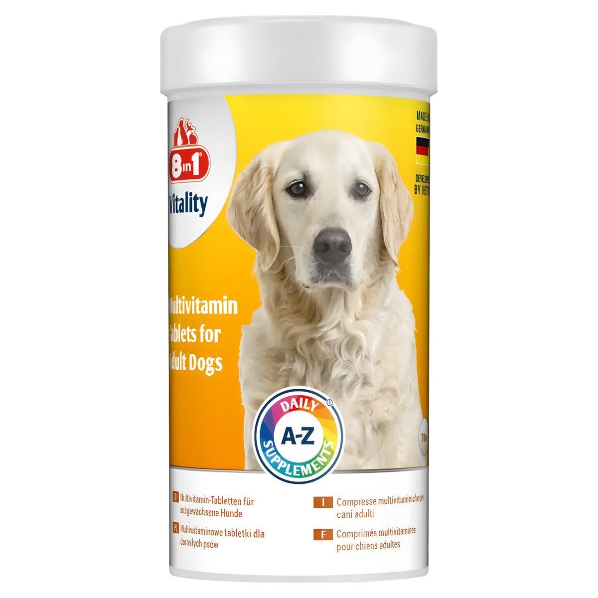 8in1 Vitality Multivitamin Adult - 70 Stück, Nahrungsergänzungsmittel für: Hund