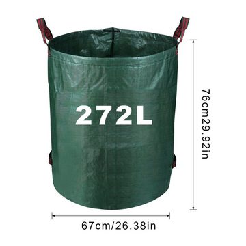 Bettizia Gartensack 2x 272L Gartenabfallsäcke Laubsack für Gartenabfälle Gartentasche, für Gartenabfälle Laub Rasen Pflanz Grünschnitt, 272 l, (2-tlg)