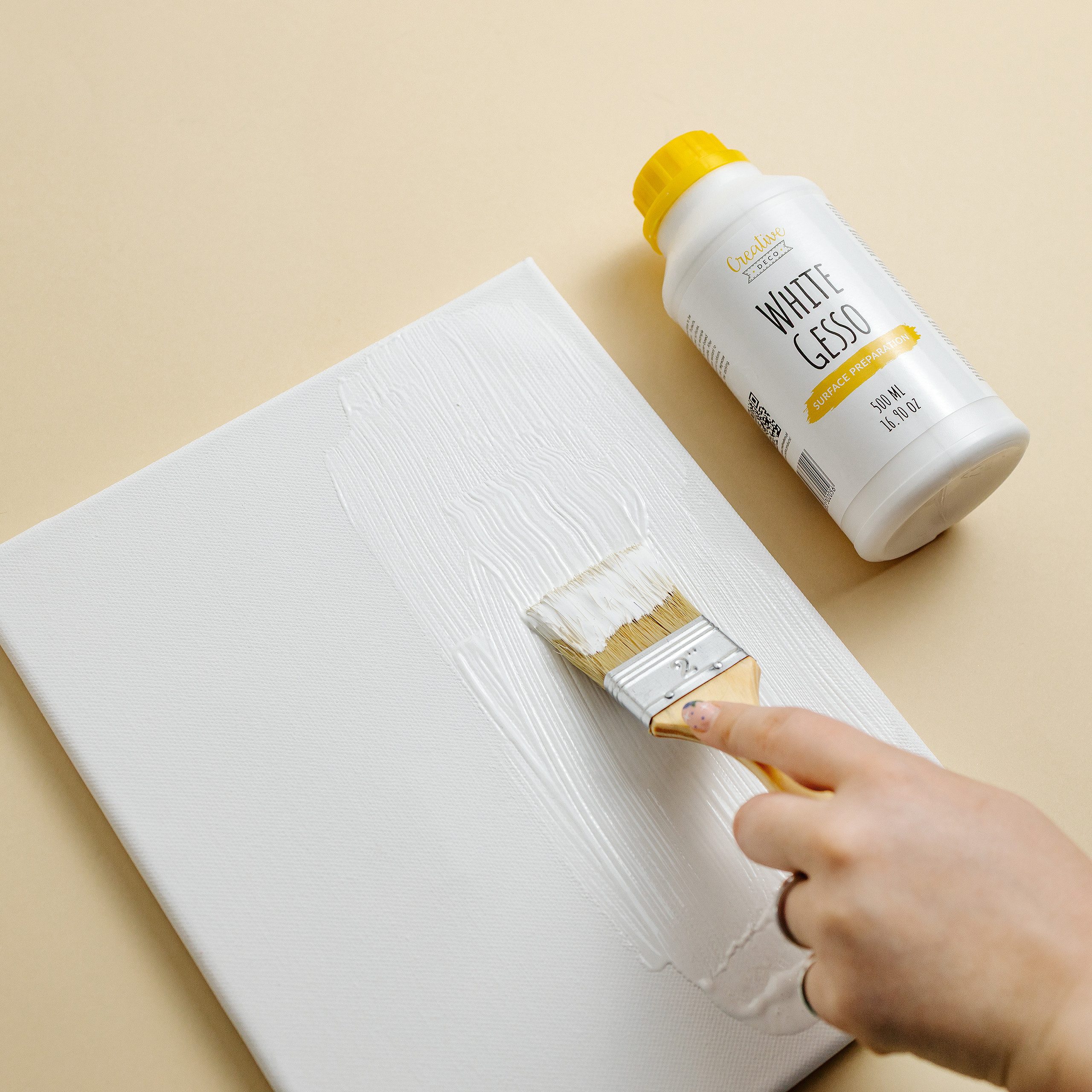 Creative Deco Grundierfarbe Professionell Gesso 1L Perfekte Grundierung für Malerei
