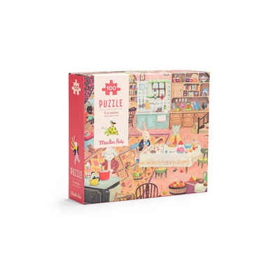Moulin Roty Puzzle Puzzle Zu Hause (100 Teile) Entdeckerpuzzle, 100 Puzzleteile