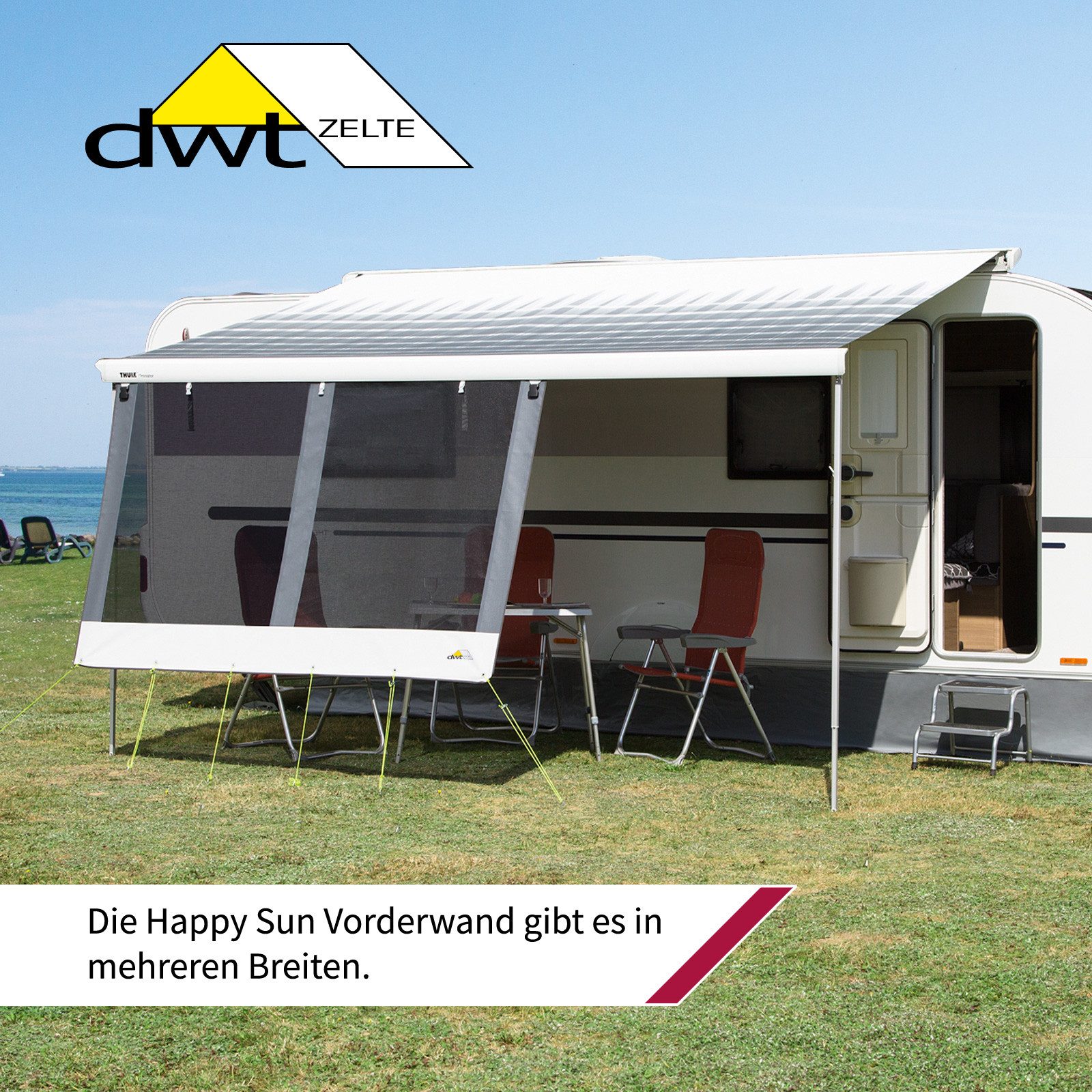 dwt Markisenvorzelt Happy Sun Markisenwandteile/ Vorderwand, (1 tlg)