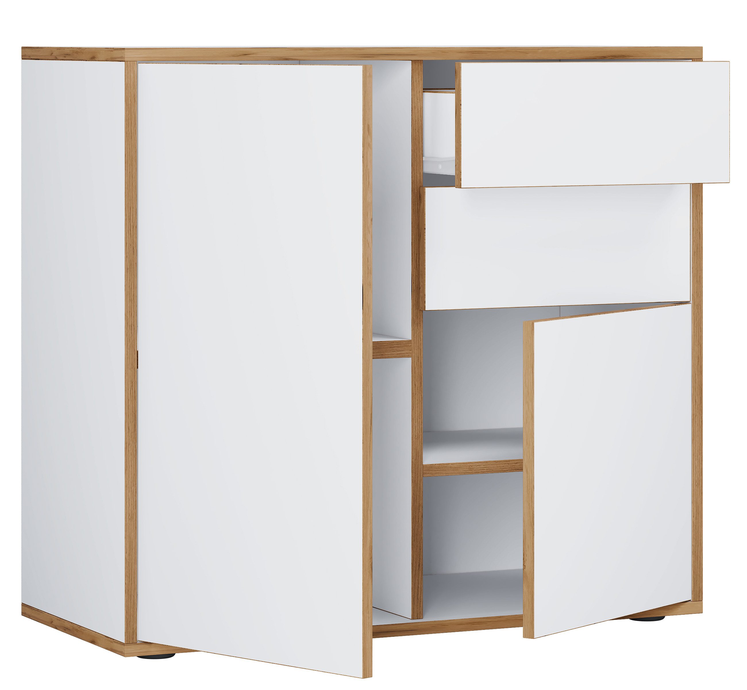 VCM Kommode Holz Kommode Sideboard Salia Breite 80 Schublade