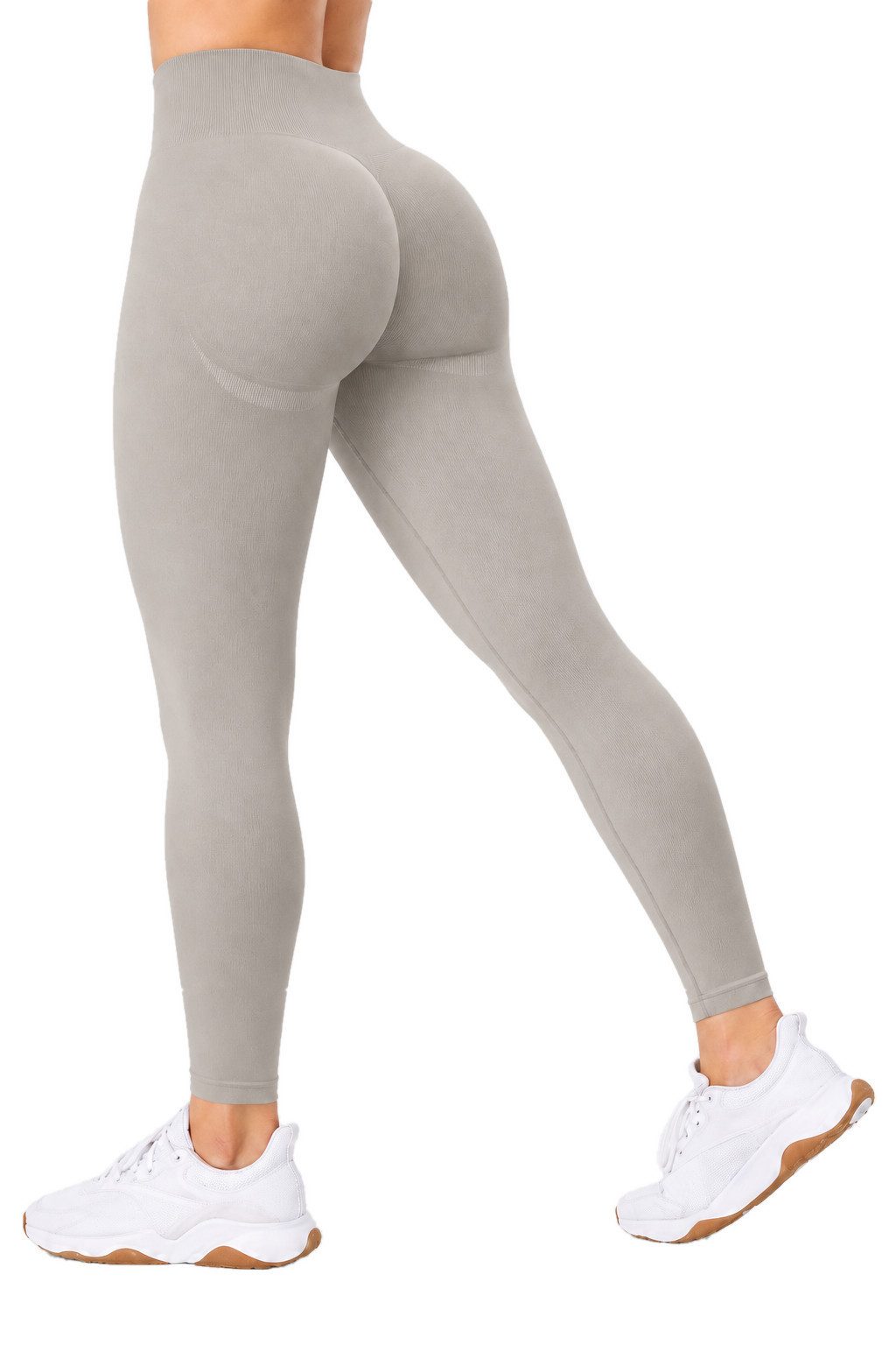 Smilodox Leggings Amaze Pro mit Scrunch-Effekt, High Waist V-Shape Sport & Yogahose Seamless Push Up Booty Fitnesshose Blickdicht Yoga Gym Figurformend
