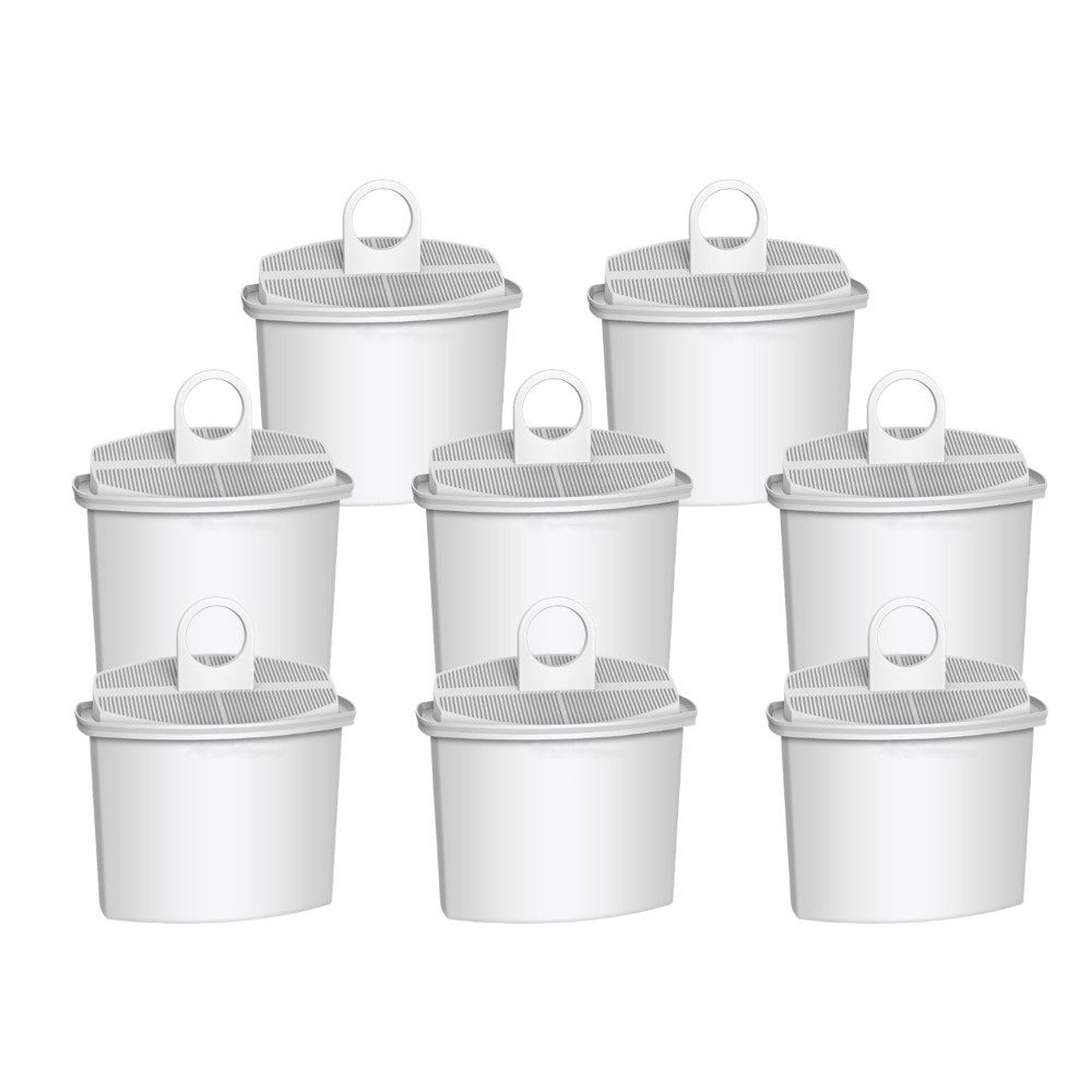 Trade-Shop Wasserfilter 8x passend für Braun KF3100 KF312 KF3120 KF500 KF570 KFT1 KF510 KF520, Zubehör für Braun KWF2 BRSC006 63112770 63112789, Wasserfilter / Filterpatrone / Filterkartusche