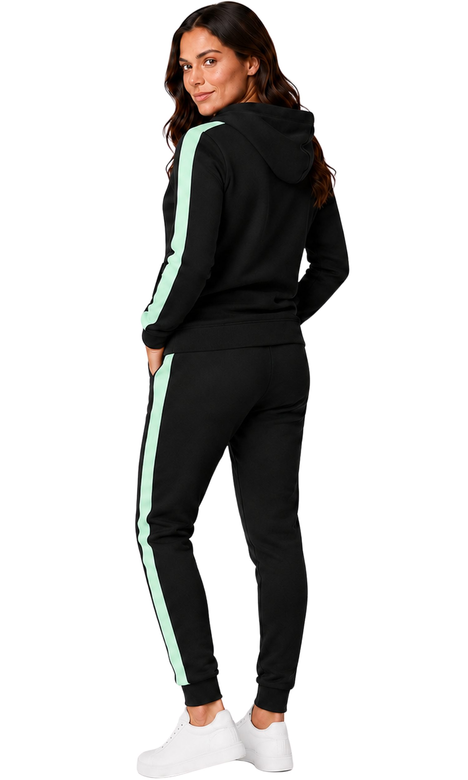 L.gonline Jogginganzug Damen Freizeitanzug, Sportlich, mit Streifen 526 (Packung, 2-tlg), Fitness Freizeit Casual
