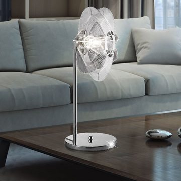 etc-shop LED Tischleuchte, Leuchtmittel nicht inklusive, Designer Tischlampe Tischleuchte Modern Spiegeleffekt Lampe Leuchte