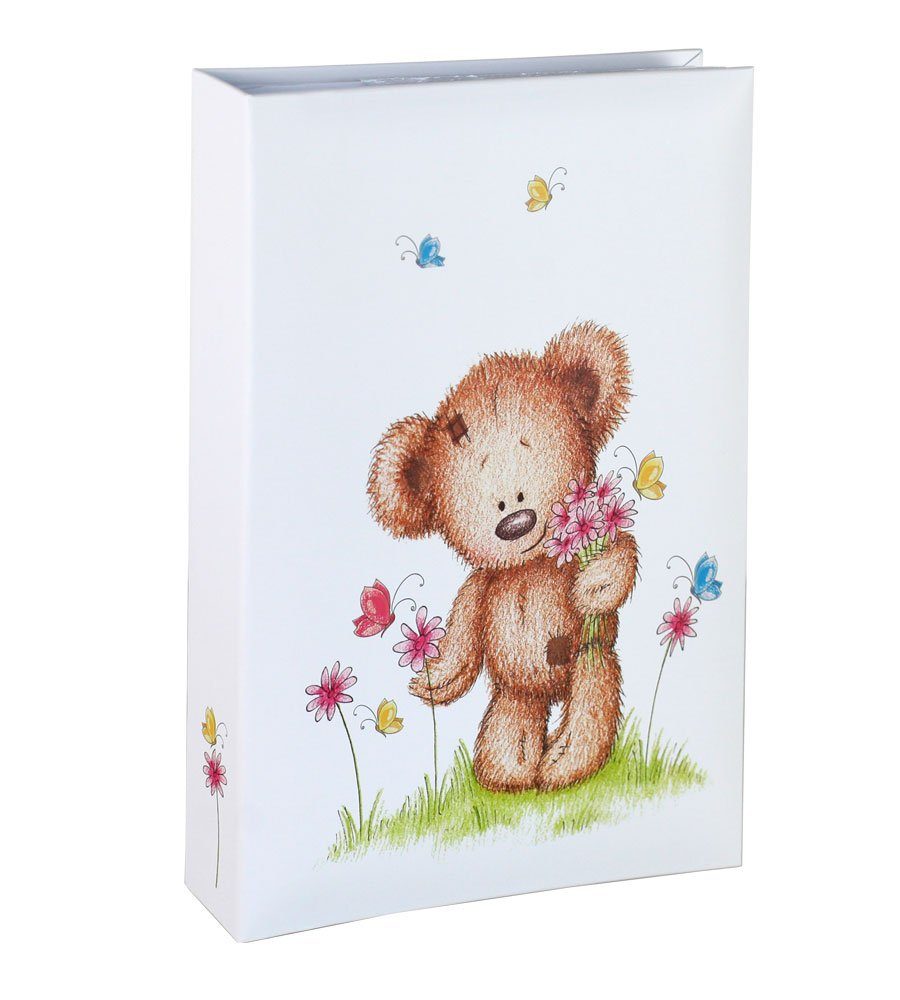 IDEAL TREND Fotoalbum Baby Bear Fotoalbum für 300 Fotos in 10x15 cm Kinder Memoalbum Foto Album Flower