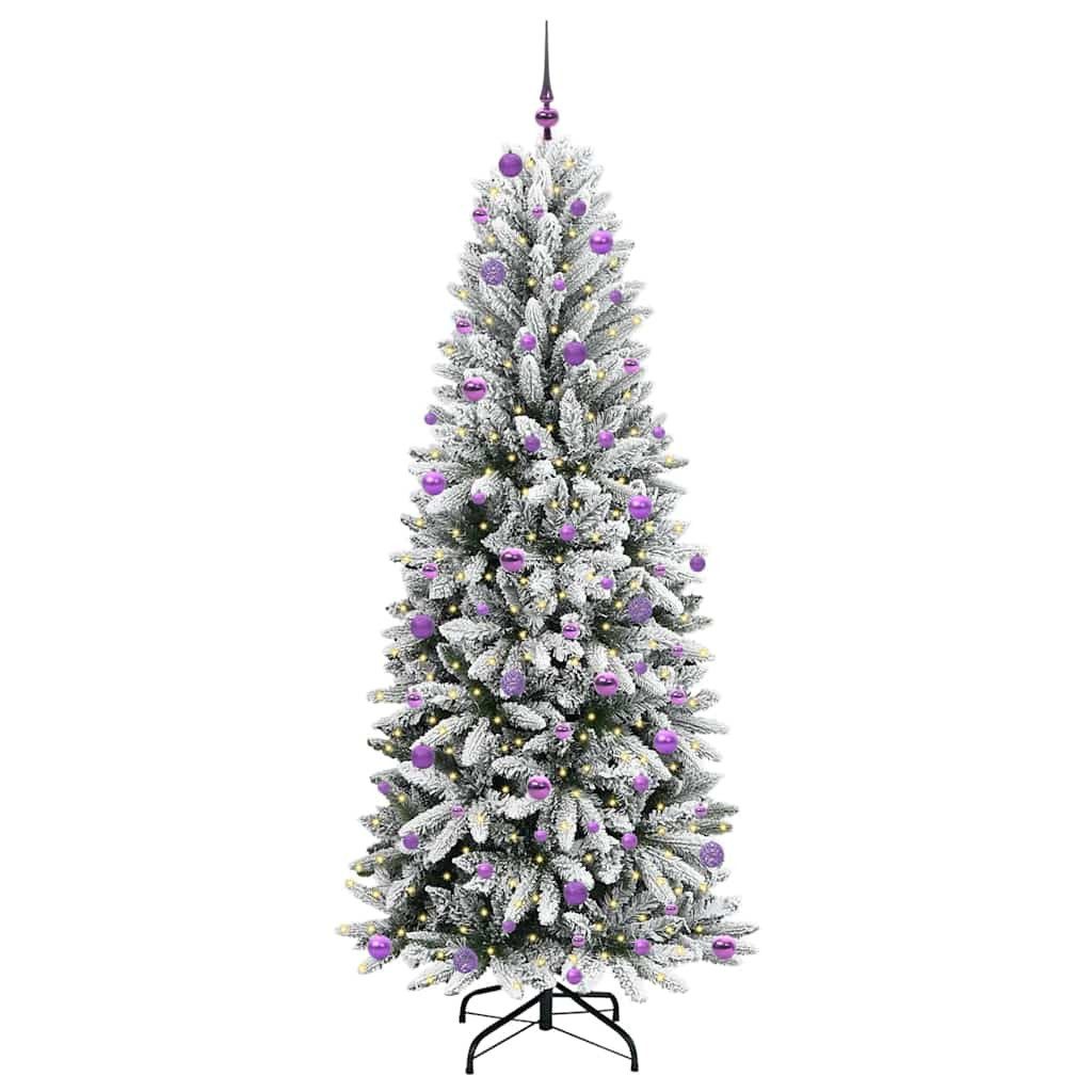 vidaXL LED Baum Künstlicher Weihnachtsbaum mit 300 LEDs mit Ständer Weiß 240 cm