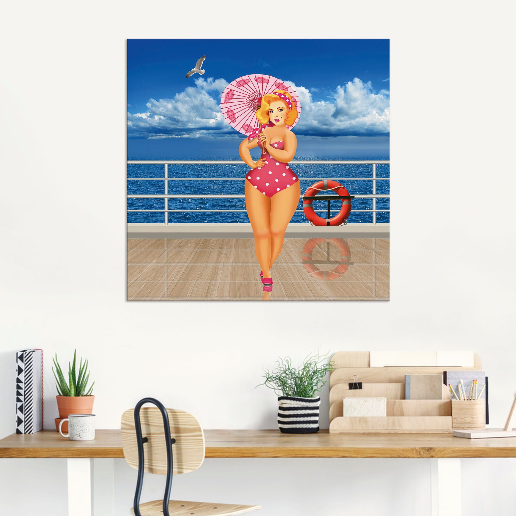 Artland Wandbild Pin-Up Girl, Bilder Frauen St), in Alubild, Größen versch. von als (1 Poster oder Leinwandbild, Wandaufkleber